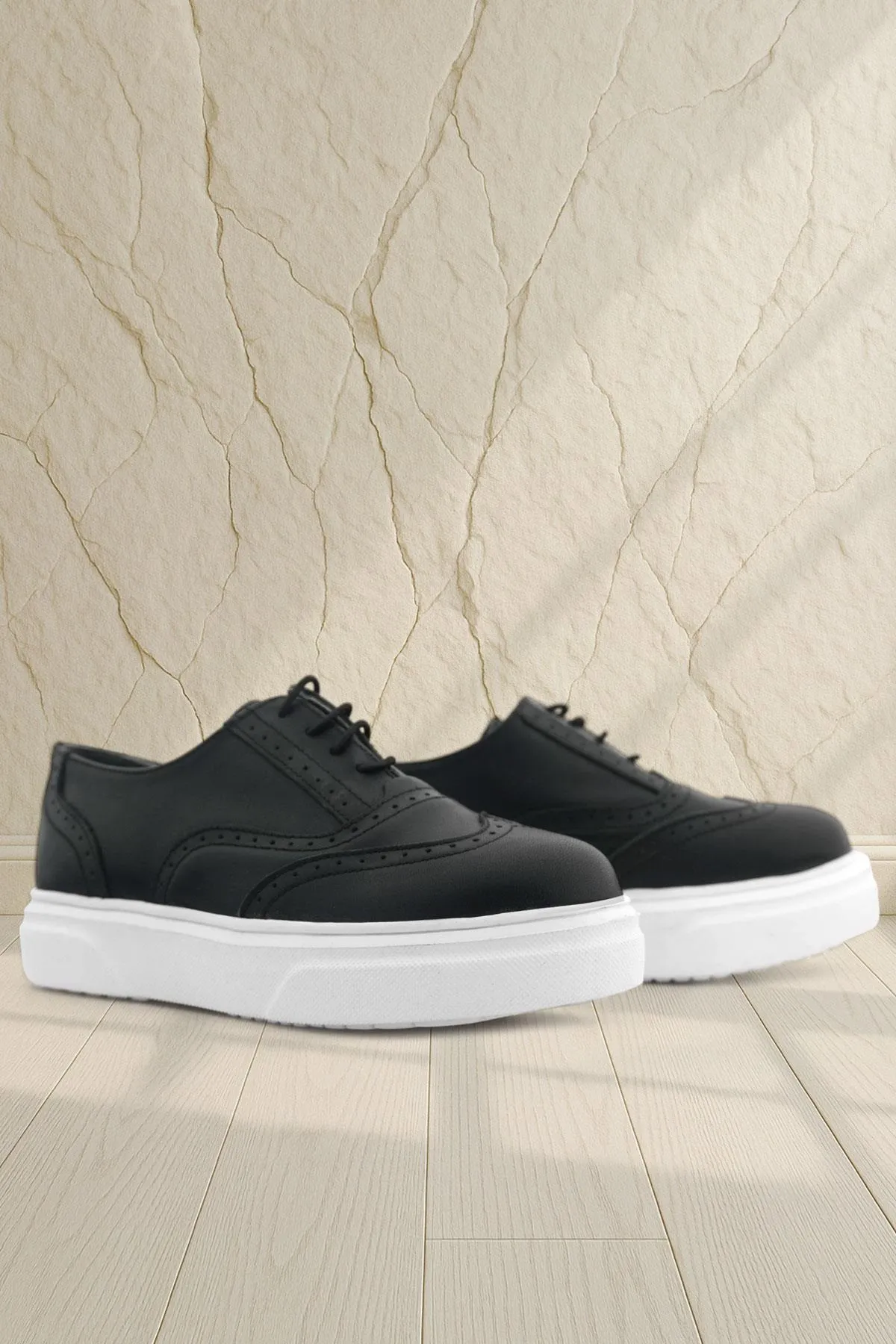 Hakiki Deri Siyah Hafif Taban Çocuk Oxford Klasik Ayakkabı