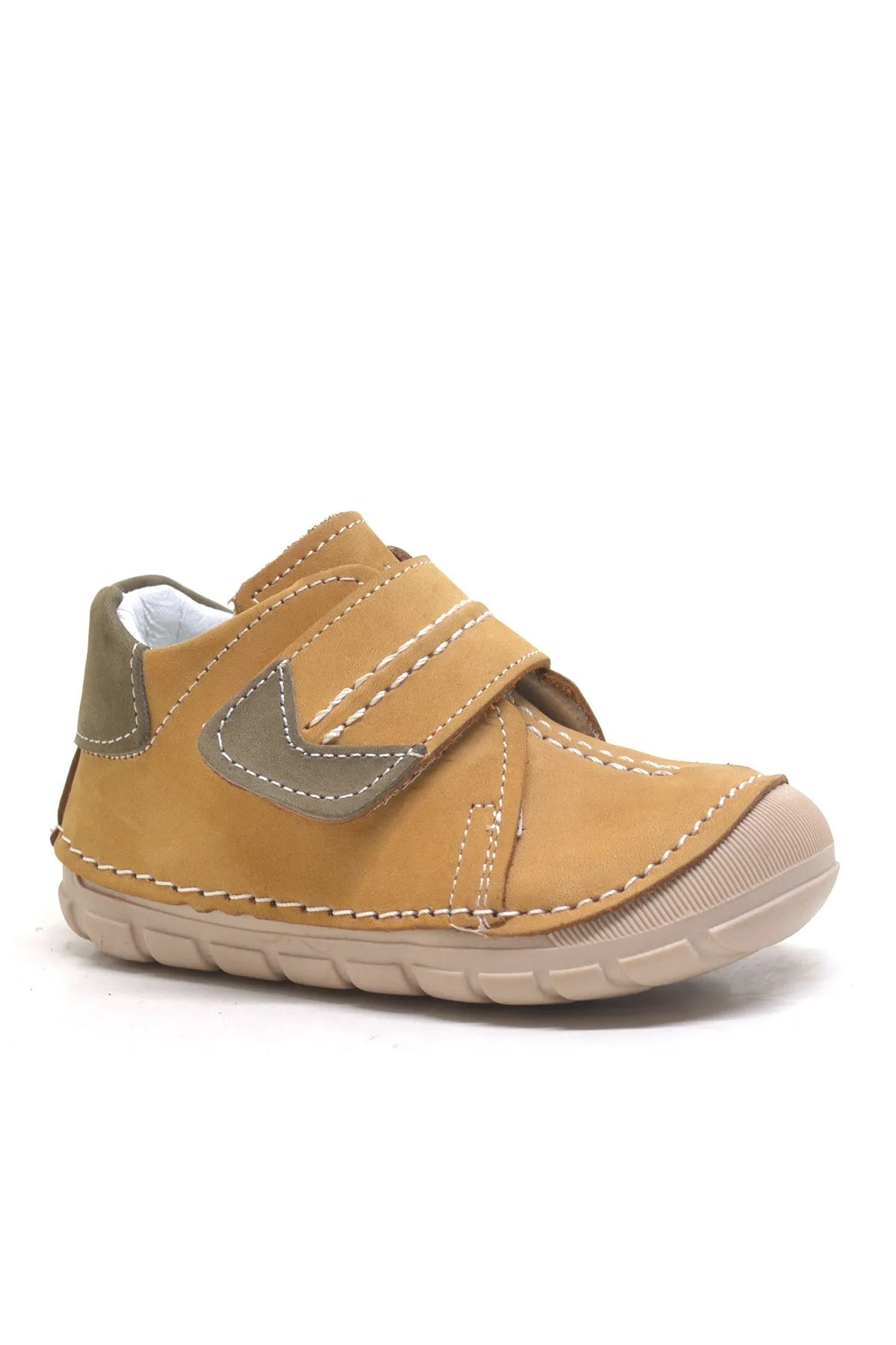 Hakiki Deri Taba Cırtlı Mevsimlik Erkek Bebek Ayakkabı