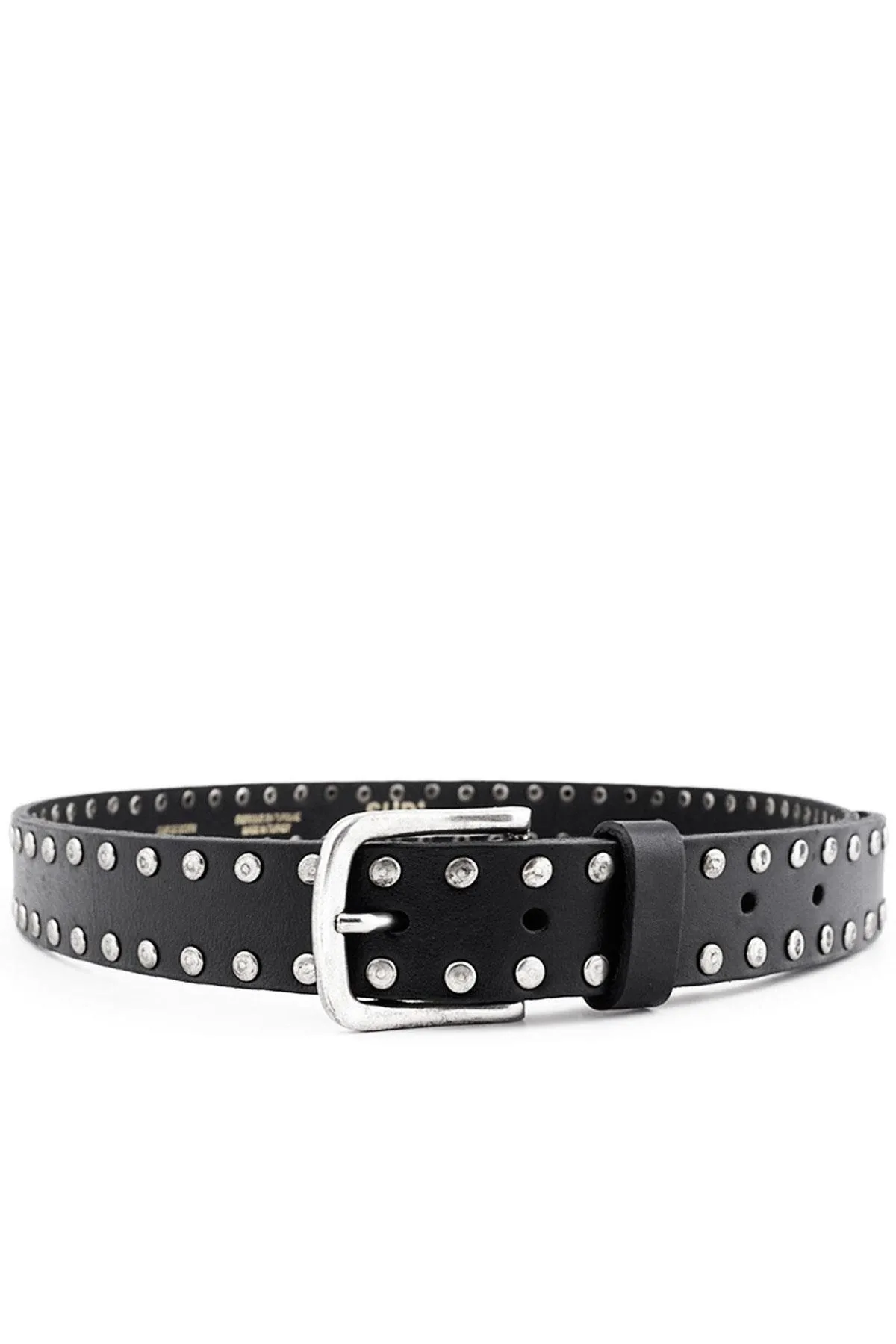 Hakiki Manda Derisi Siyah Metal Detaylı Kız Çocuk Kemer