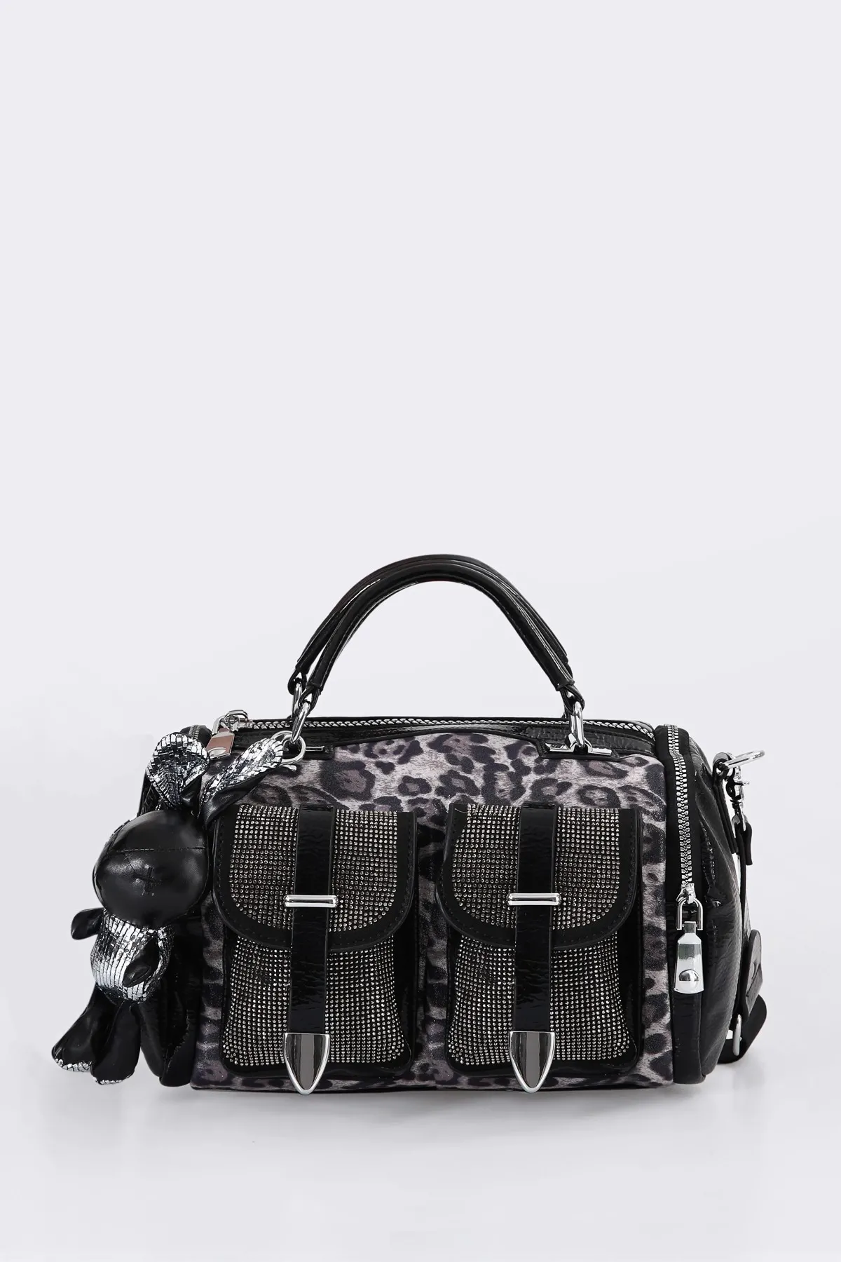 Kiwer Siyah Cilt Omuz Çantası