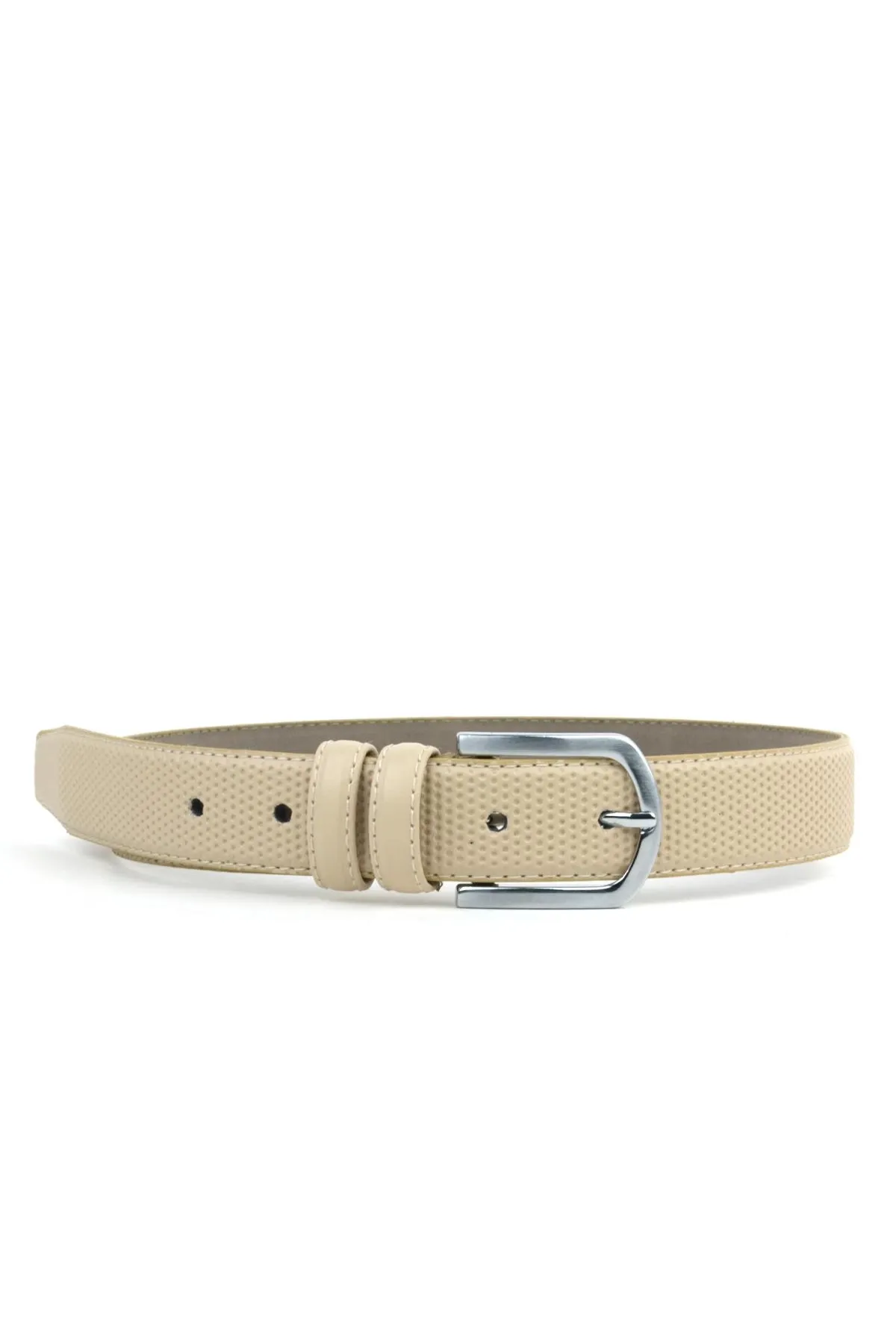 Krem Klasik Metal Tokalı Erkek Çocuk Kemer