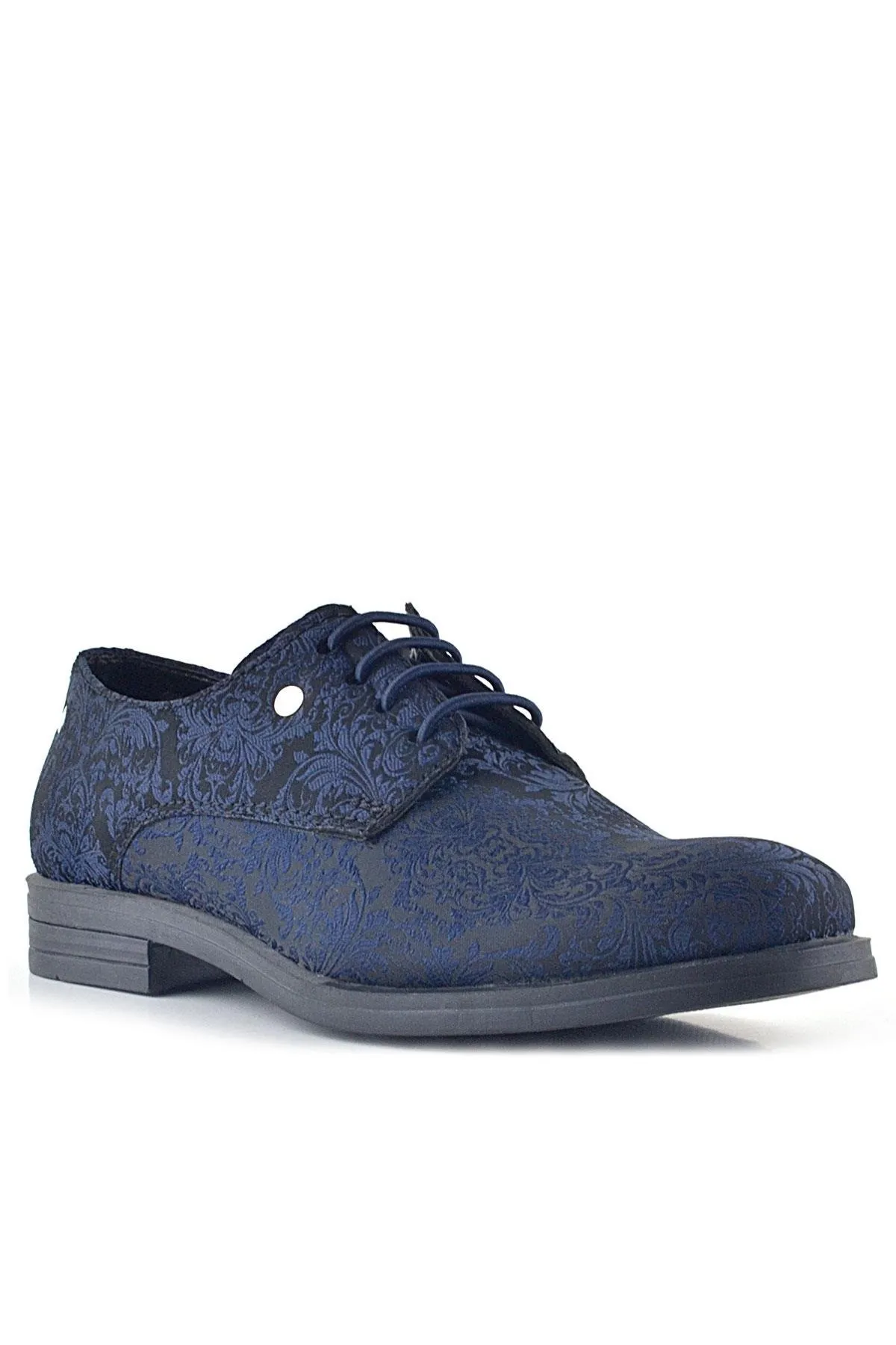 Lacivert Metal Detaylı Takım Elbise Çocuk Klasik Ayakkabı