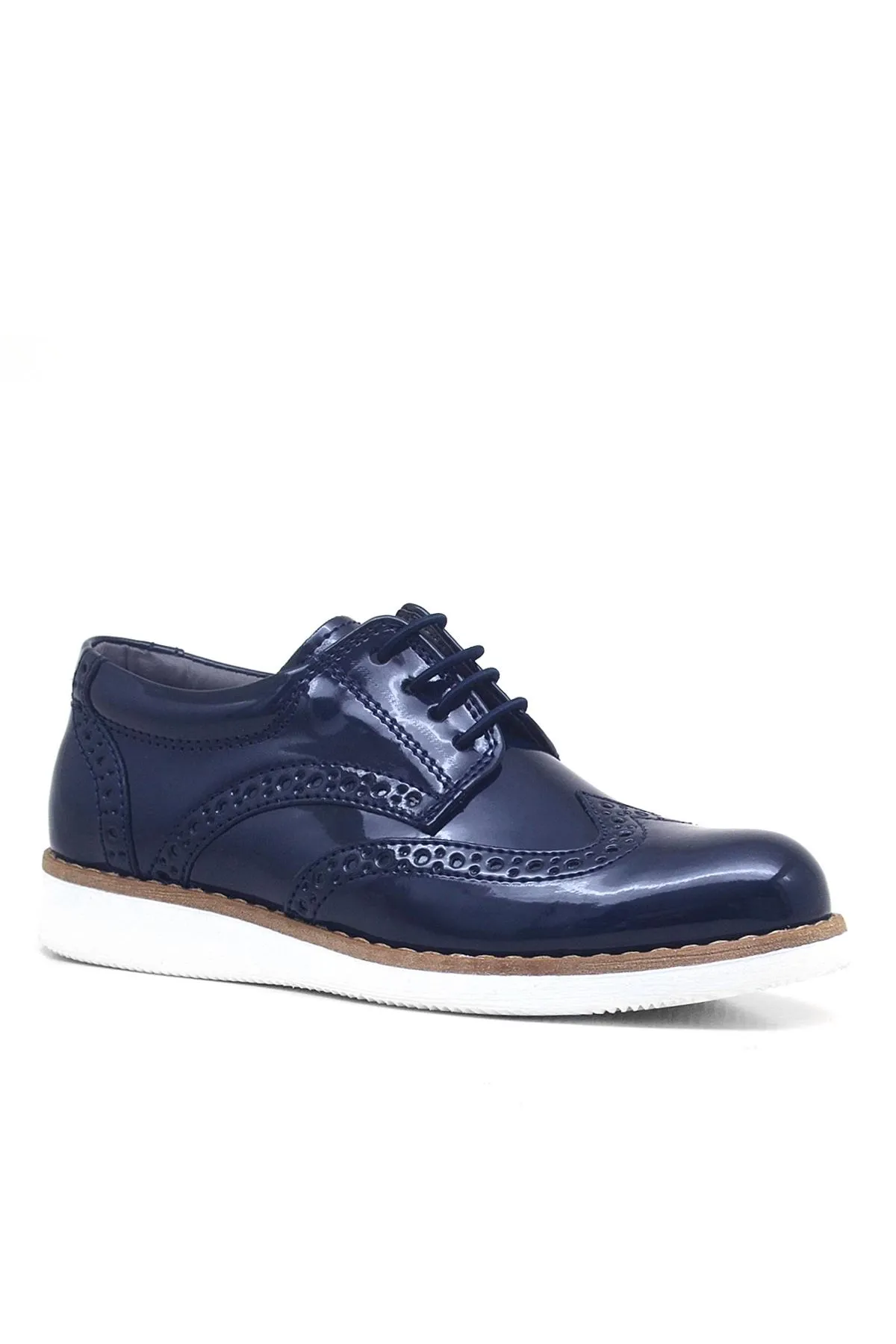 Hidra Rugan Yüksek Beyaz Taban Erkek Çocuk Abiye Ayakkabı