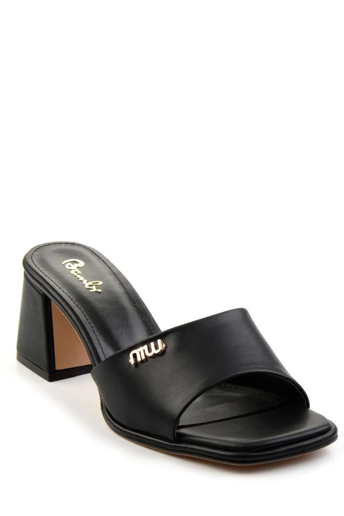 Miyon Siyah Cilt Topuklu Terlik