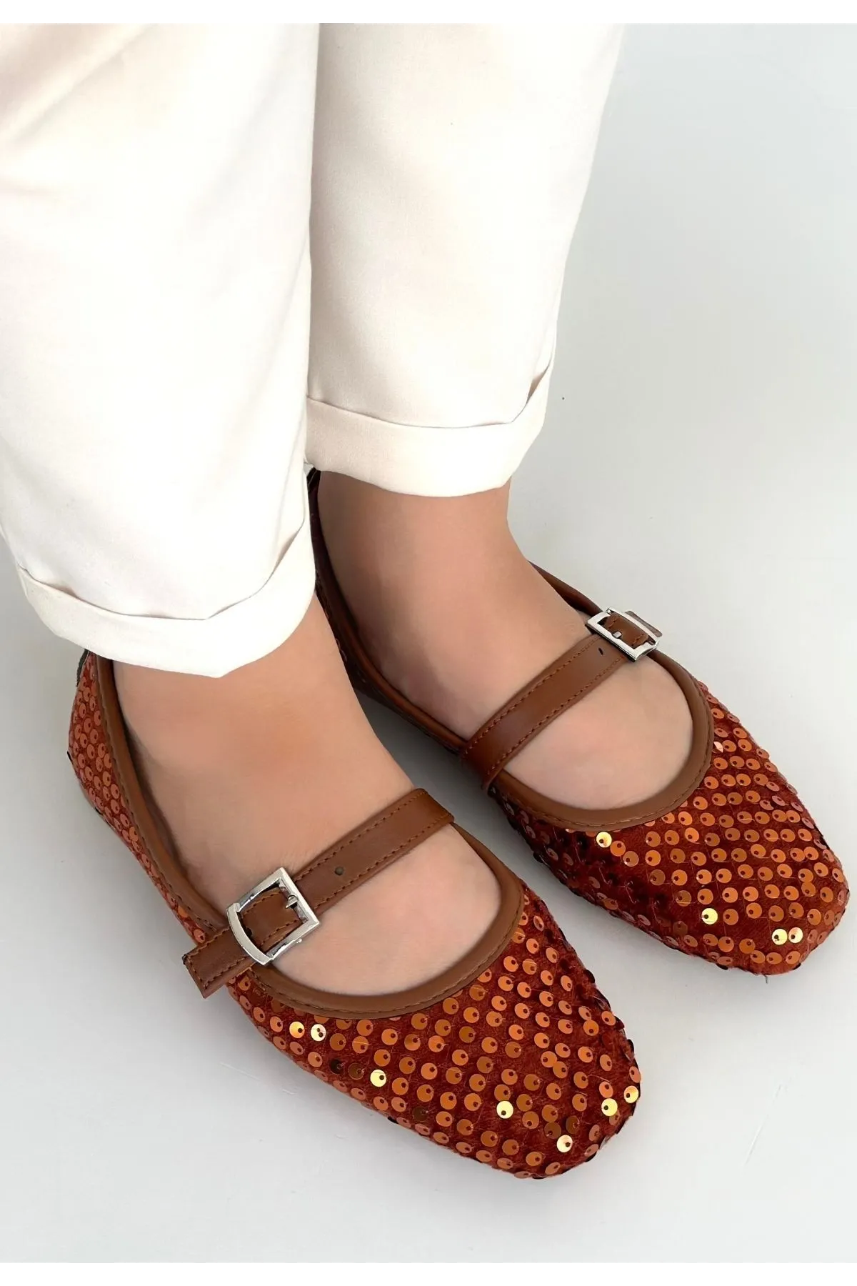 Moden Taba Süet Babet Ayakkabı