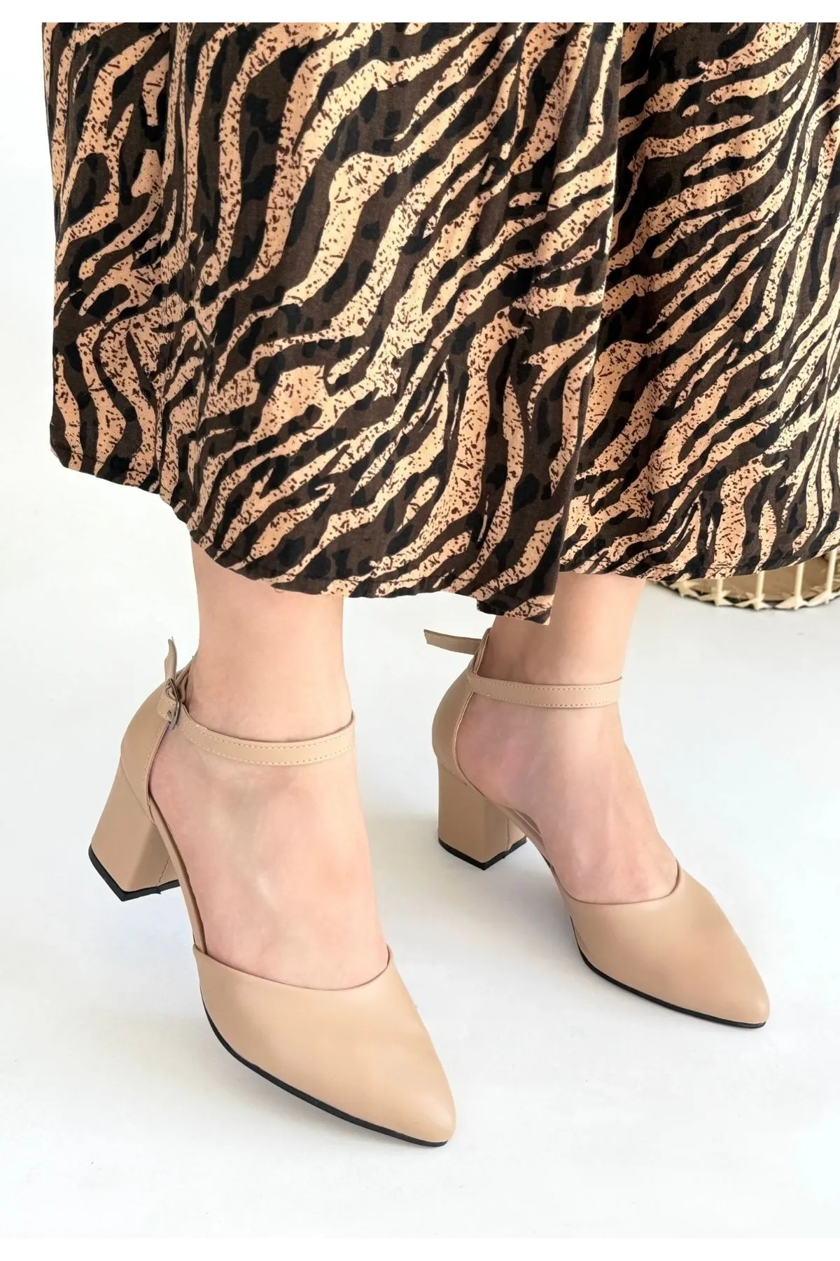 Mulen Nude Cilt Topuklu Ayakkabı