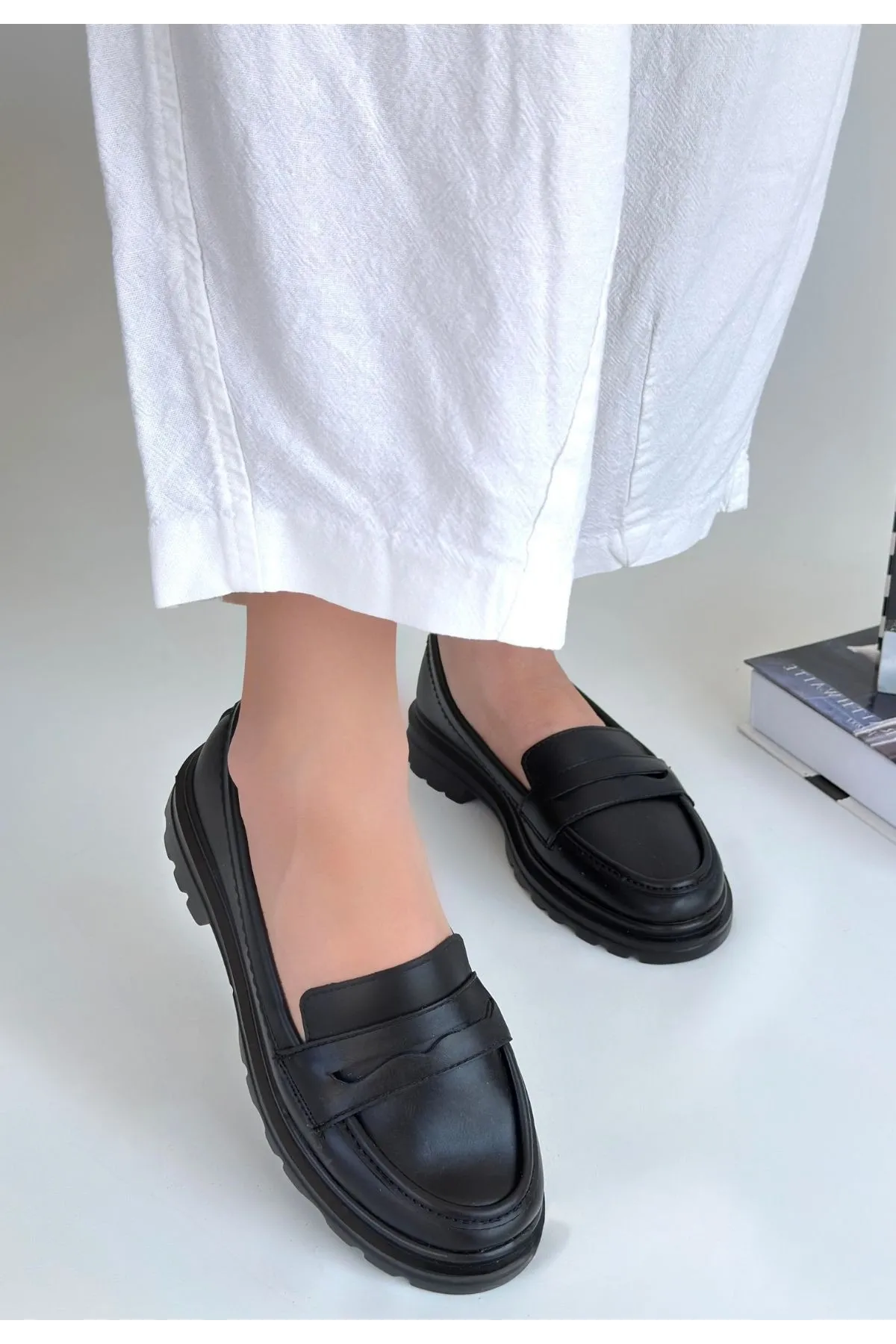 Narli Siyah Cilt Oxford Ayakkabı