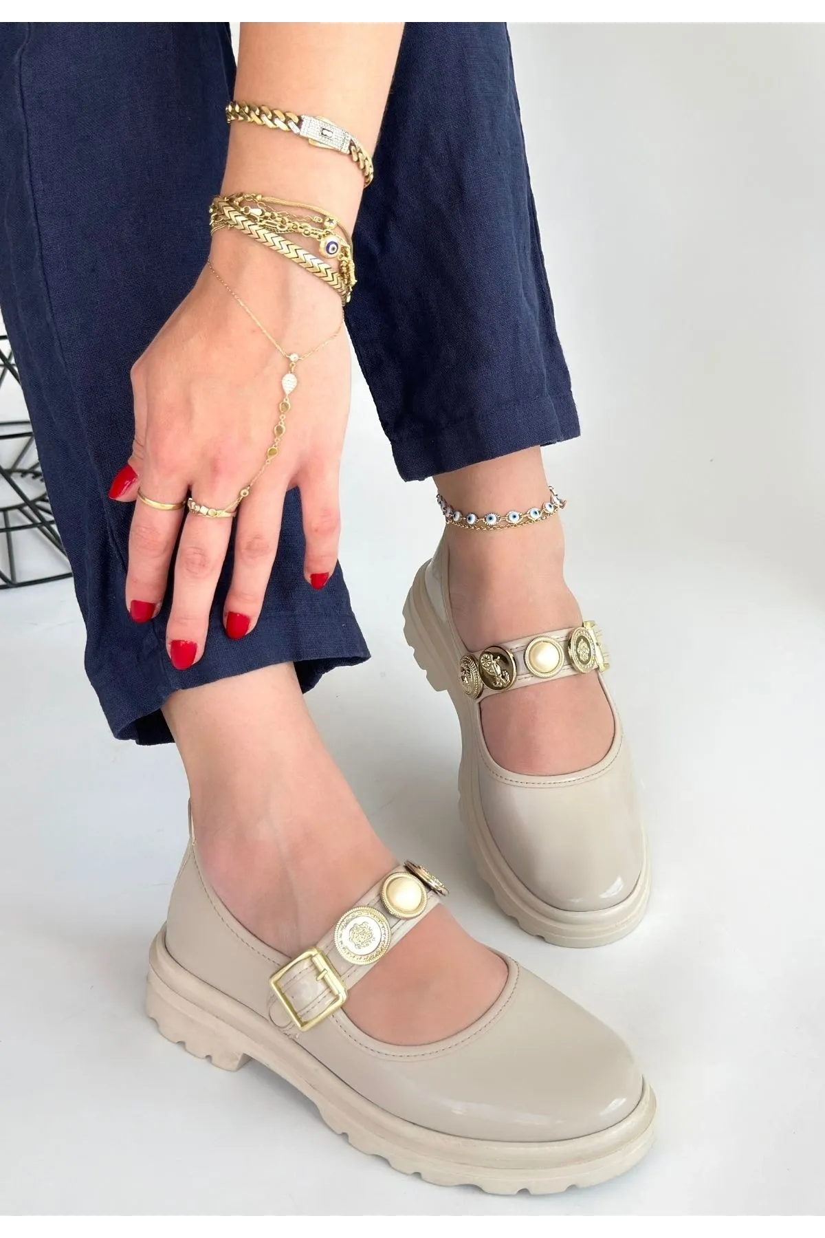 Okira Bej Rugan Oxford Ayakkabı