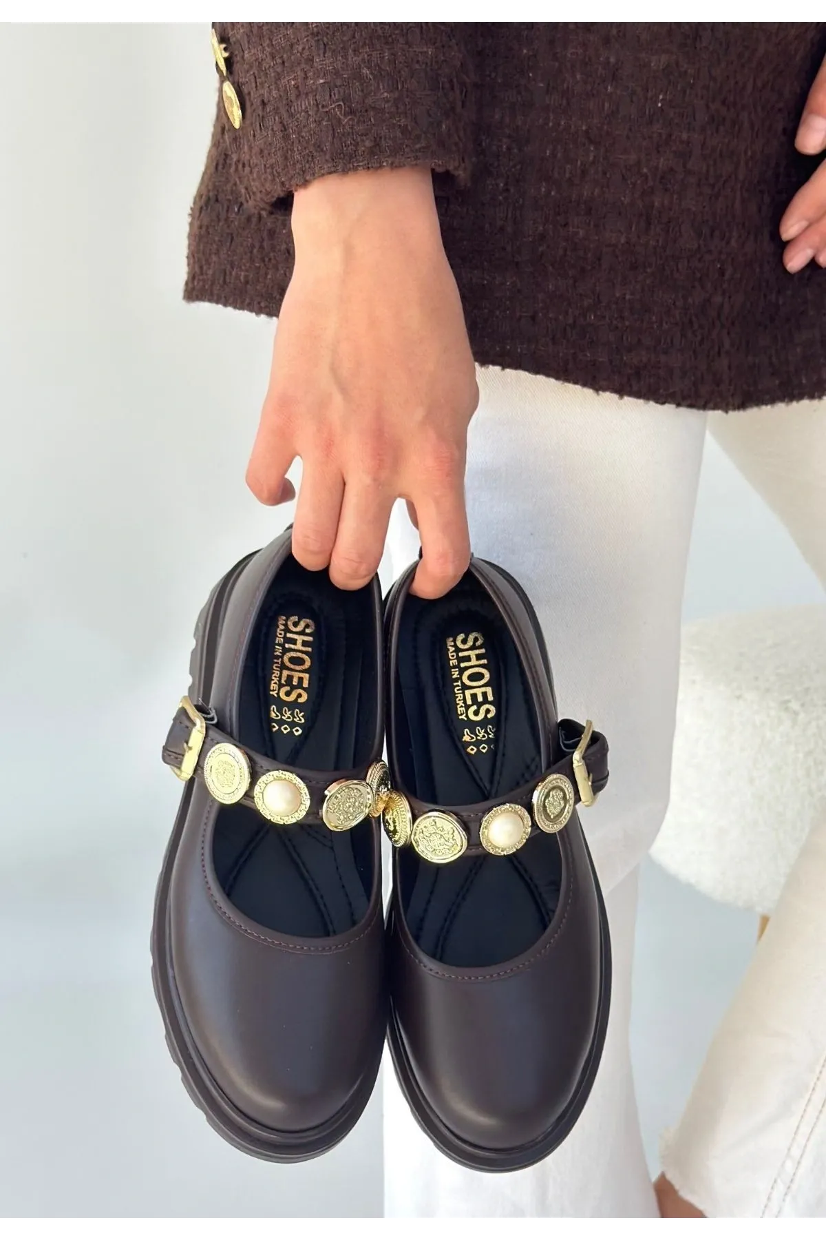 Okira Kahverengi Cilt Oxford Ayakkabı