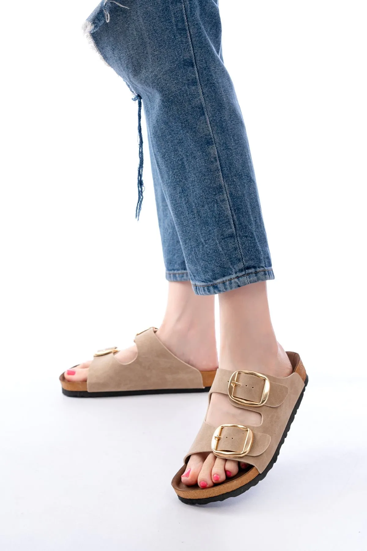 P-101 Bej Günlük  Kadın Terlik