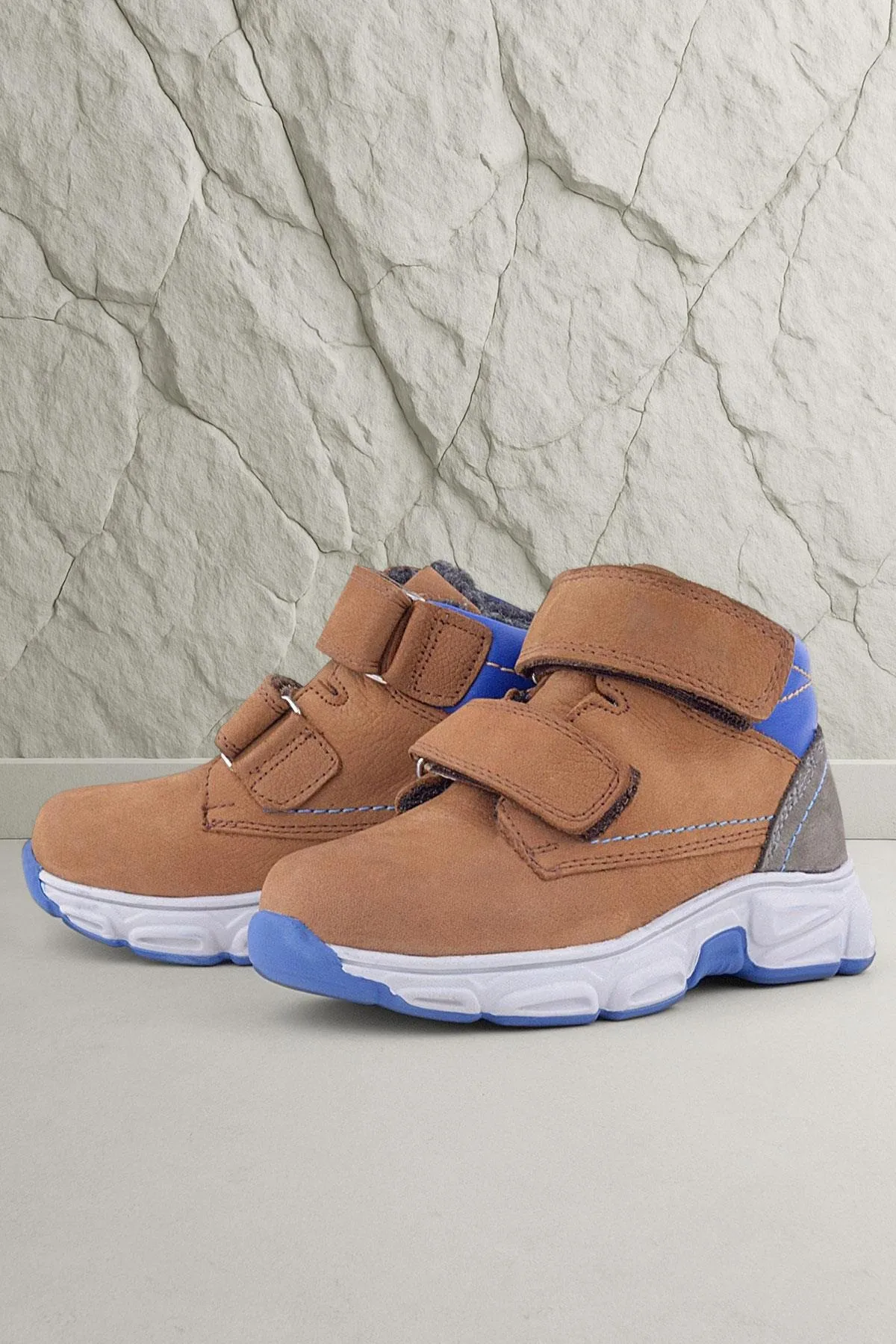 Pixel Hakiki Deri Taba Cırtlı Bebek Spor Bot Ayakkabı