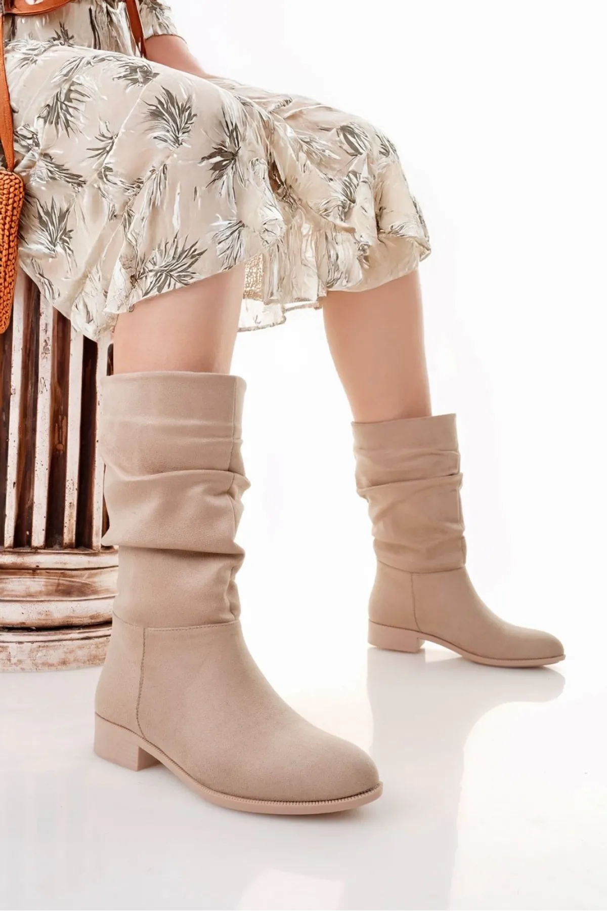 Plod Bej Süet Çizme