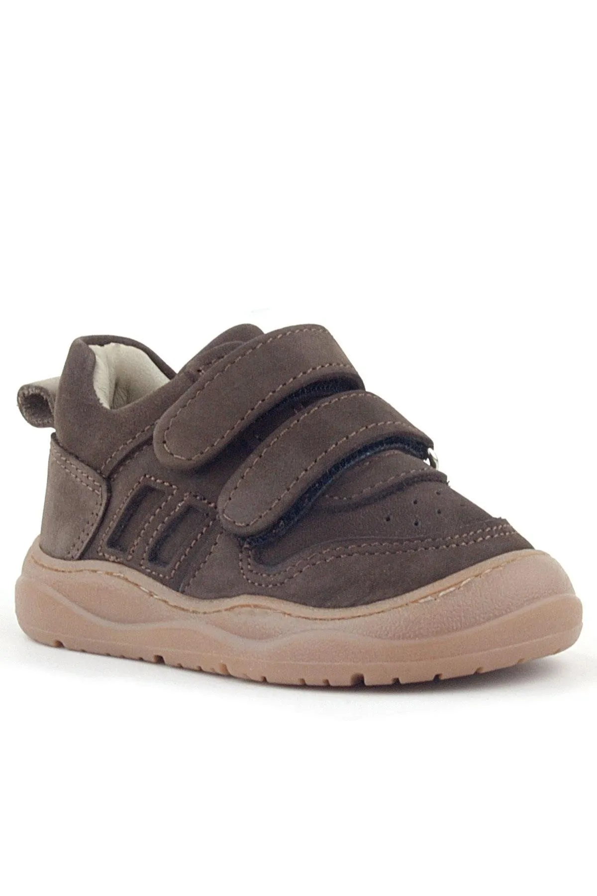 Schaggy Hakiki Deri Koyu Kahve Cırtlı Bebek Spor Ayakkabı
