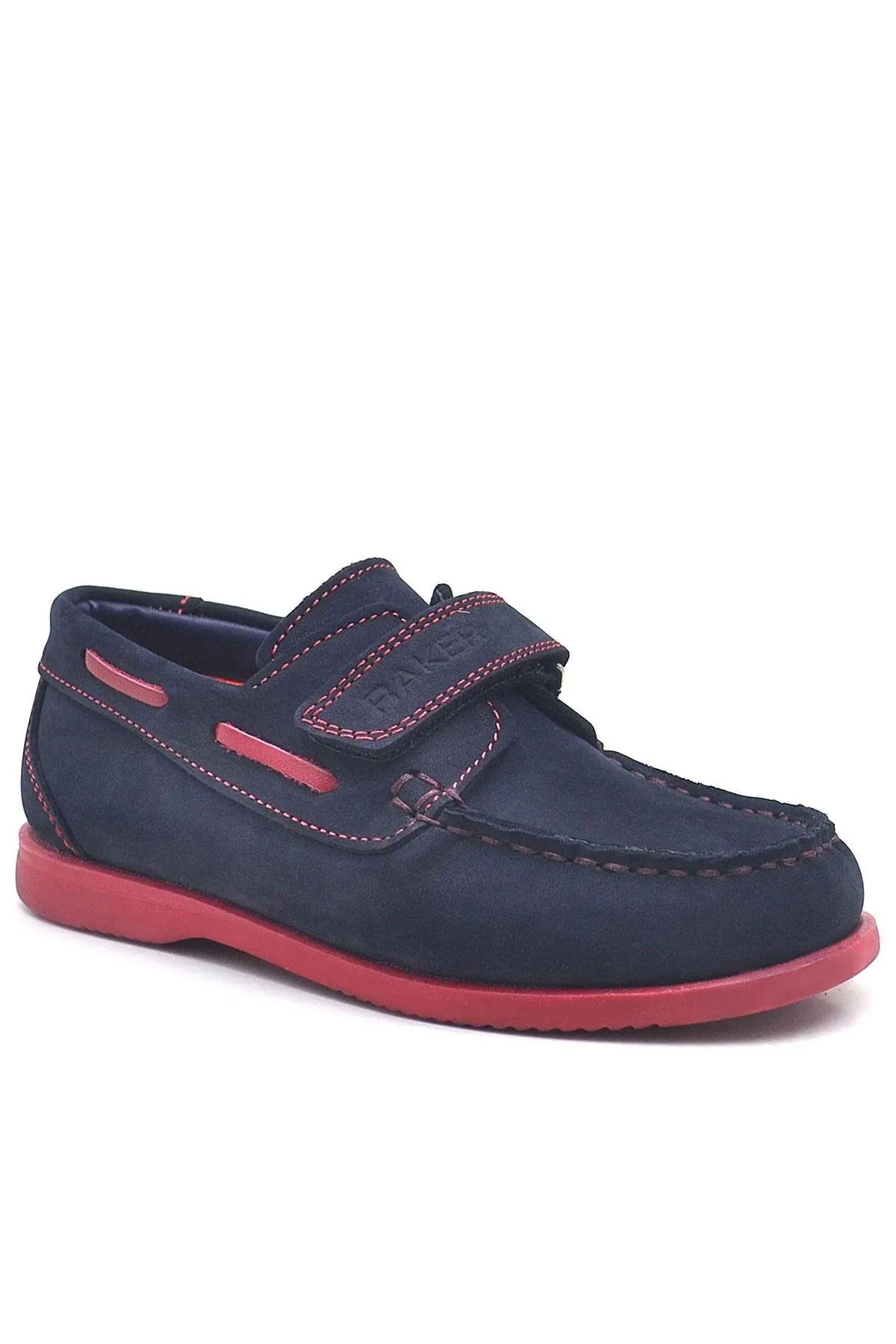 Simurg Hakiki Deri Lacivert Cırtlı Spor Erkek Çocuk Ayakkabı