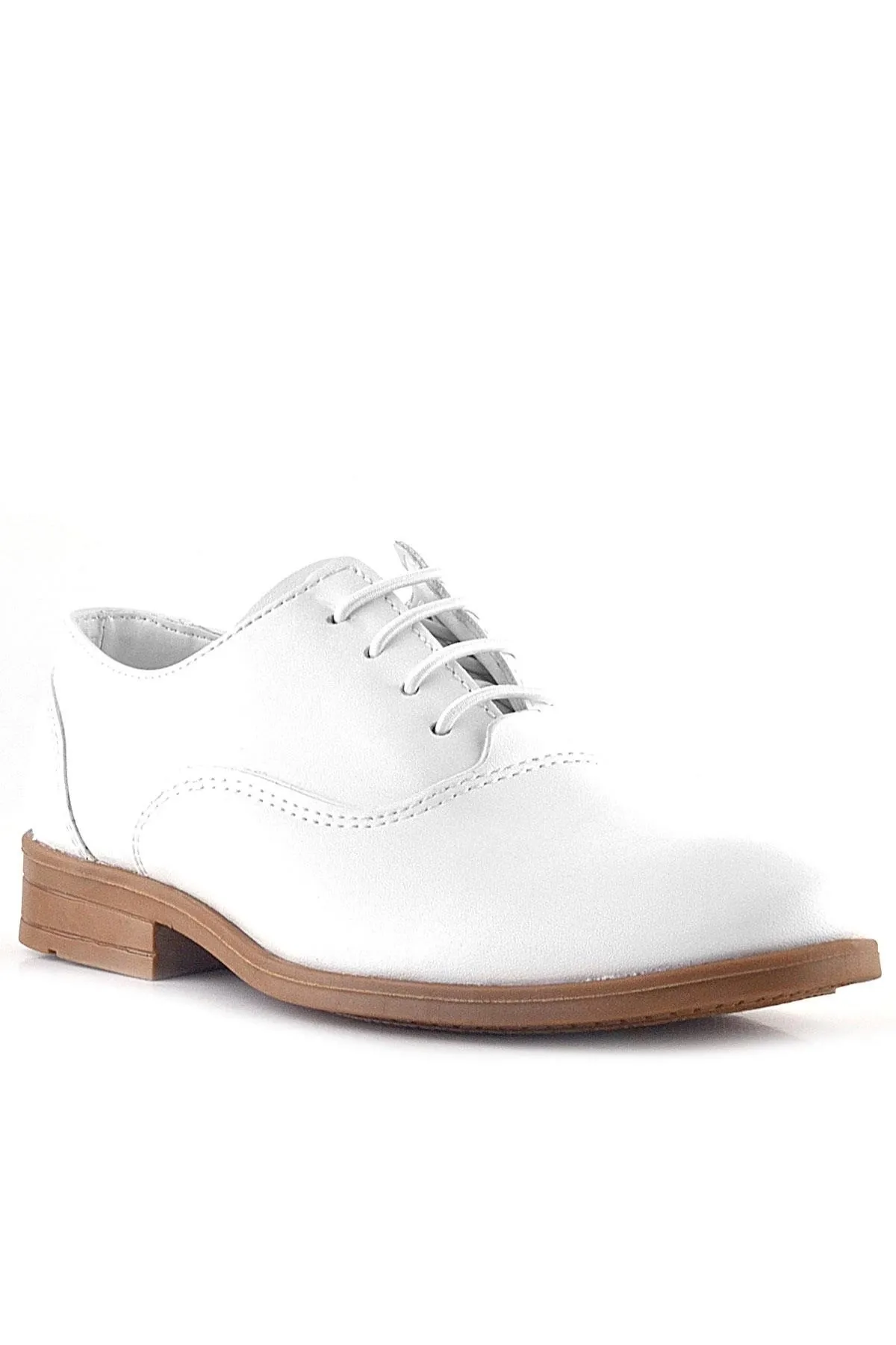 Smokin Beyaz Cilt Bağcıklı Çocuk Klasik Ayakkabısı