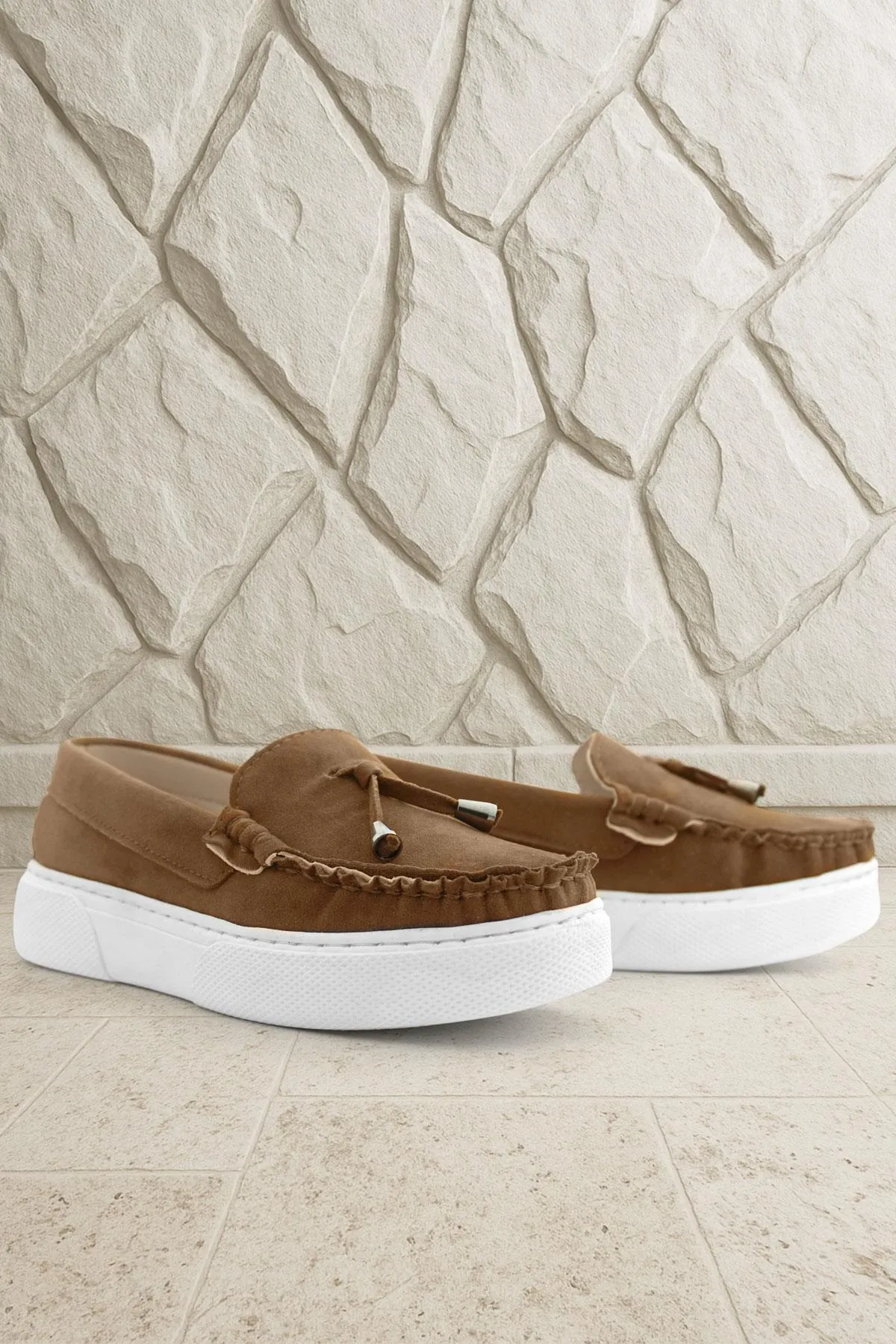 Taba Süet Ekstra Hafif Çocuk Makosen Ayakkabı