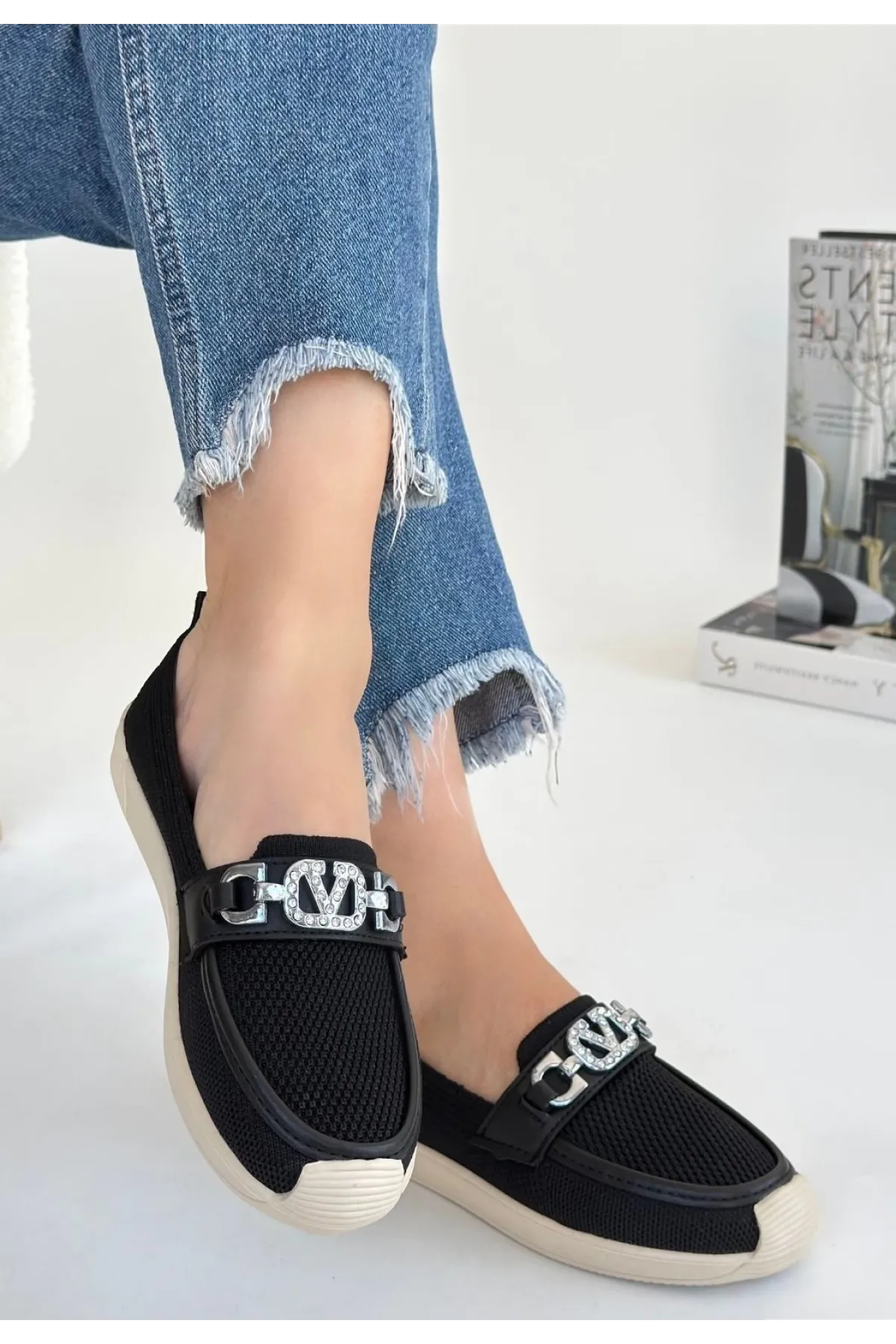 Wata Siyah Triko Babet Ayakkabı