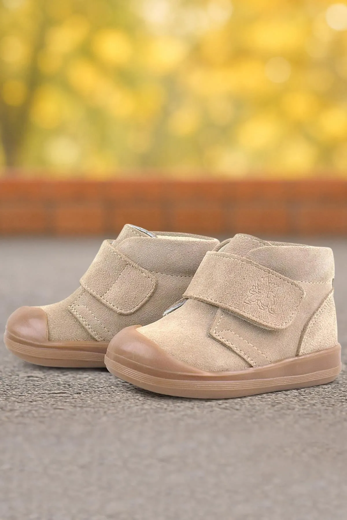 Yoohoo Hakiki Deri Vizon Cırtlı Unisex Bebek Bot