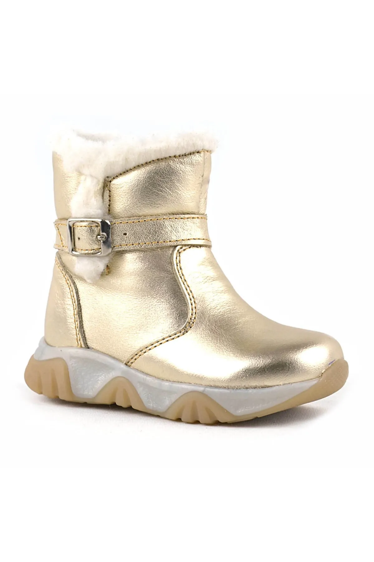 Deriden Parlak Altın Rengi Bebek Ve Çocuk Bot