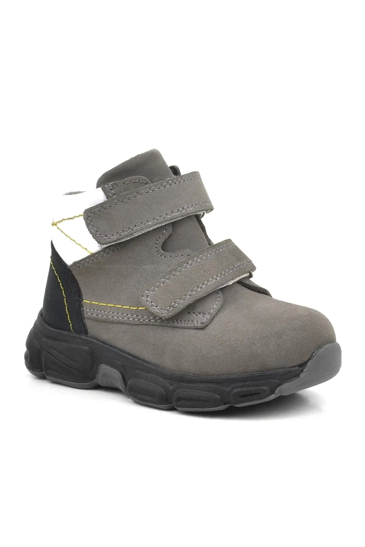 Hakiki Deri Gri Nubuk Bebek Spor Bot Ayakkabı