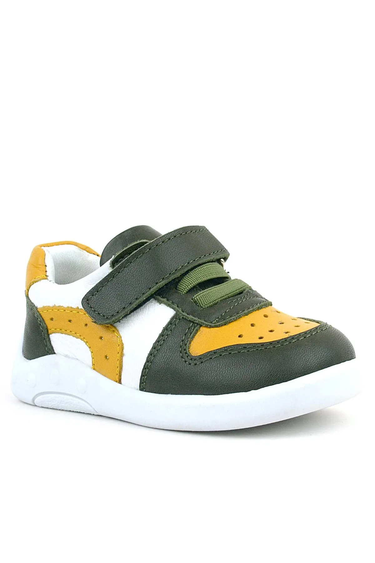 Hakiki Deri Haki Sarı Anatomik Bebek Spor Ayakkabı