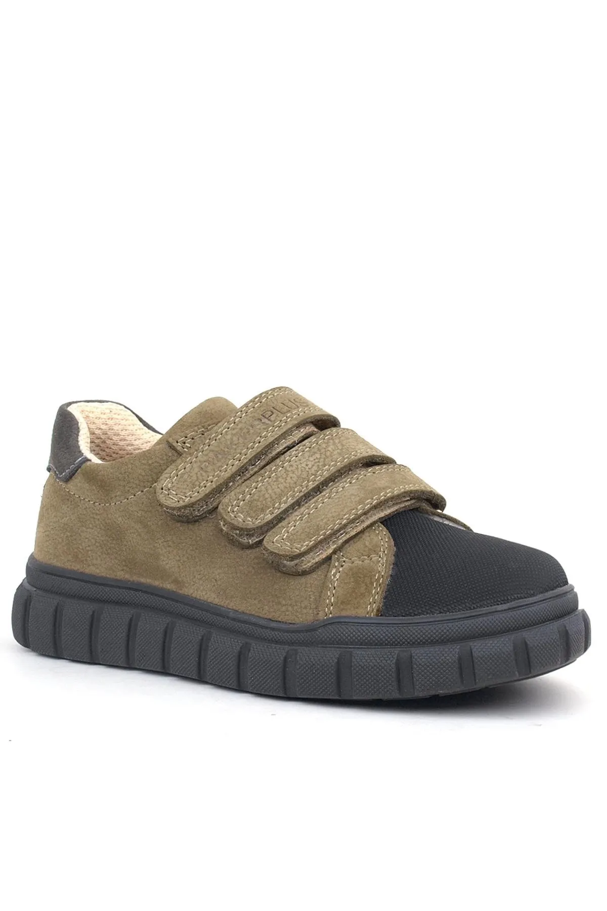 Hakiki Deri Kum Rengi Cırtlı Çocuk Günlük Spor Okul Ayakkabı