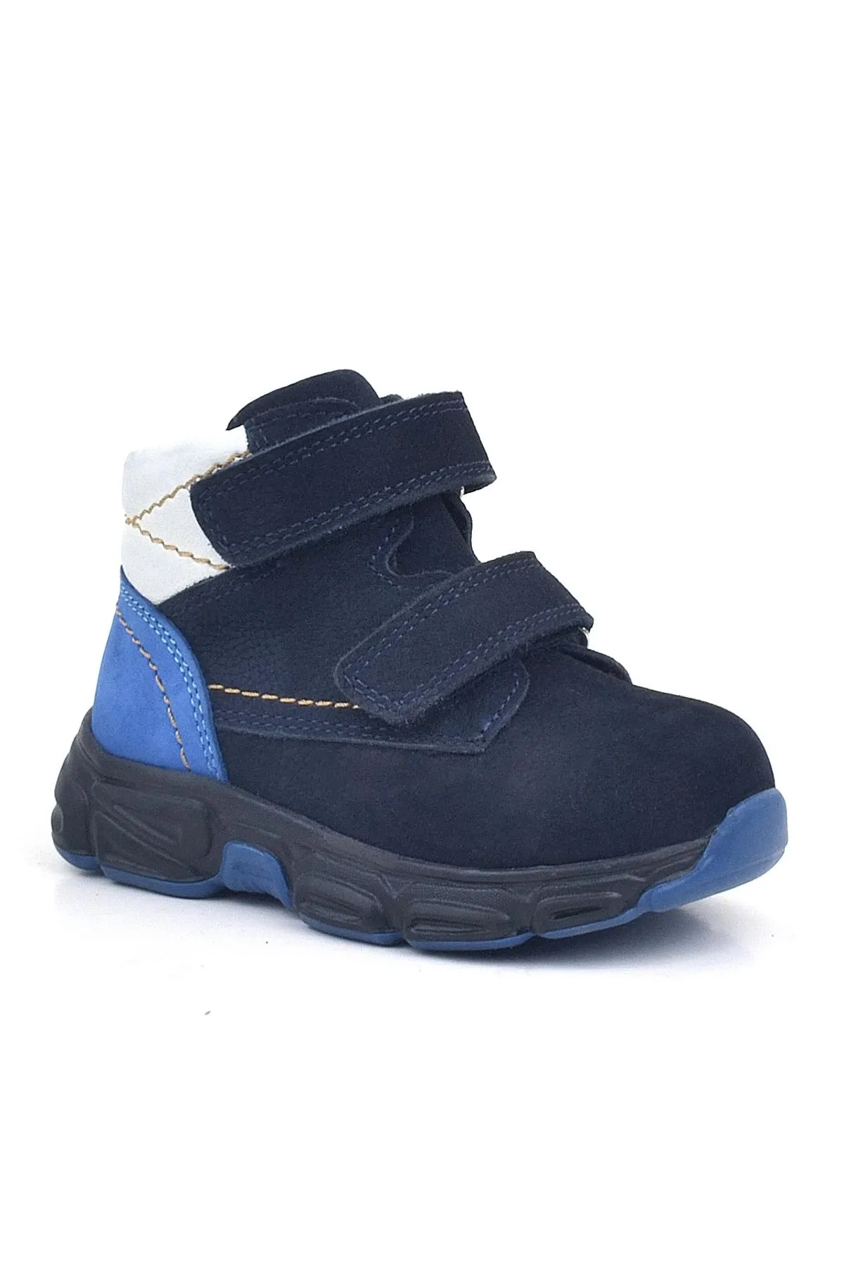 Hakiki Deri Lacivert Nubuk Bebek Spor Bot Ayakkabı