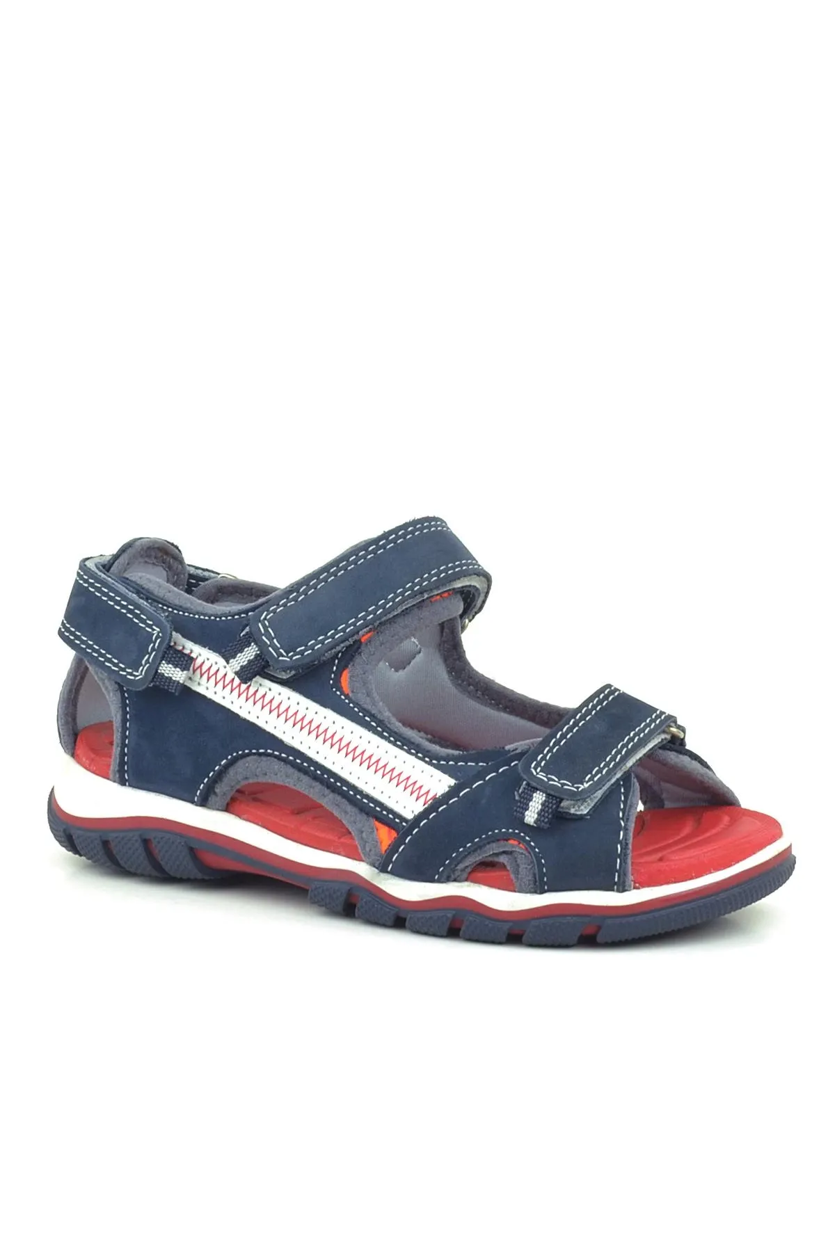 Hakiki Deri Lacivert Outdoor Erkek Çocuk Sandalet