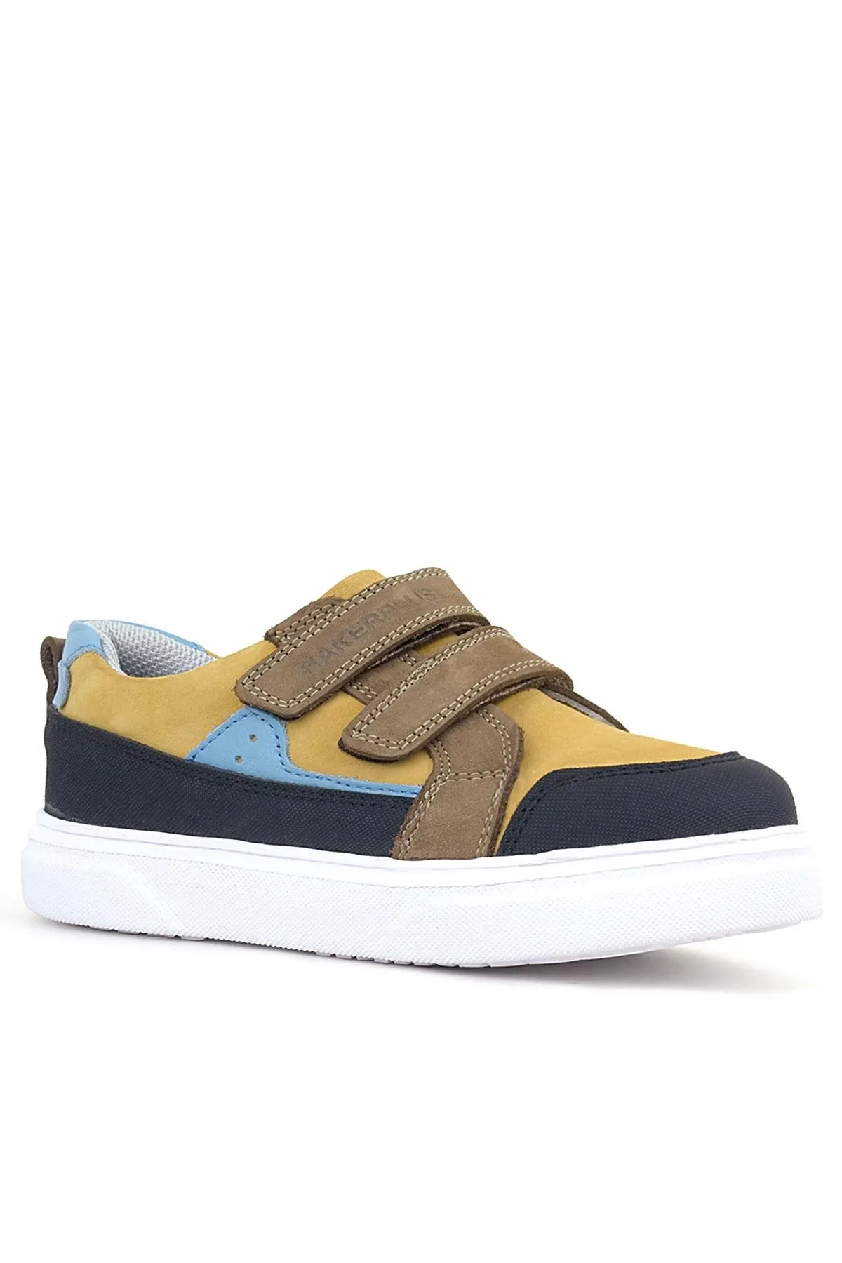 Hakiki Deri Taba Yüksek Taban Cırtlı Çocuk Günlük Spor Ayakkabı
