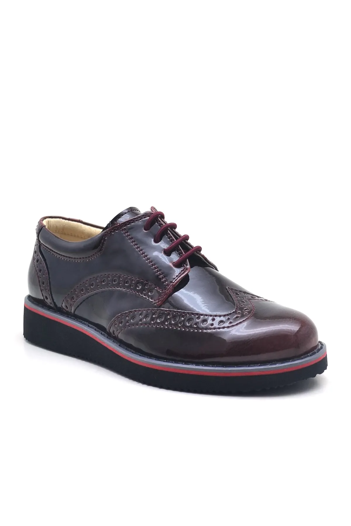 Hidra Bordo Rugan Bağcıklı Klasik Erkek Çocuk Ayakkabı