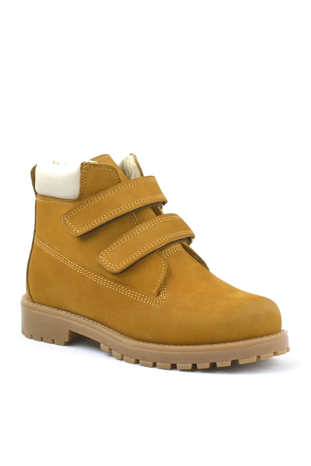 Neson Hakiki Deri Hardal Sarı Cırtlı Çocuk Bot