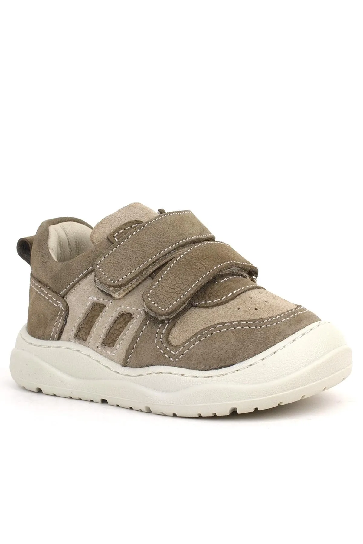 Schaggy Hakiki Deri Kum Krem Bebek Spor Ayakkabı