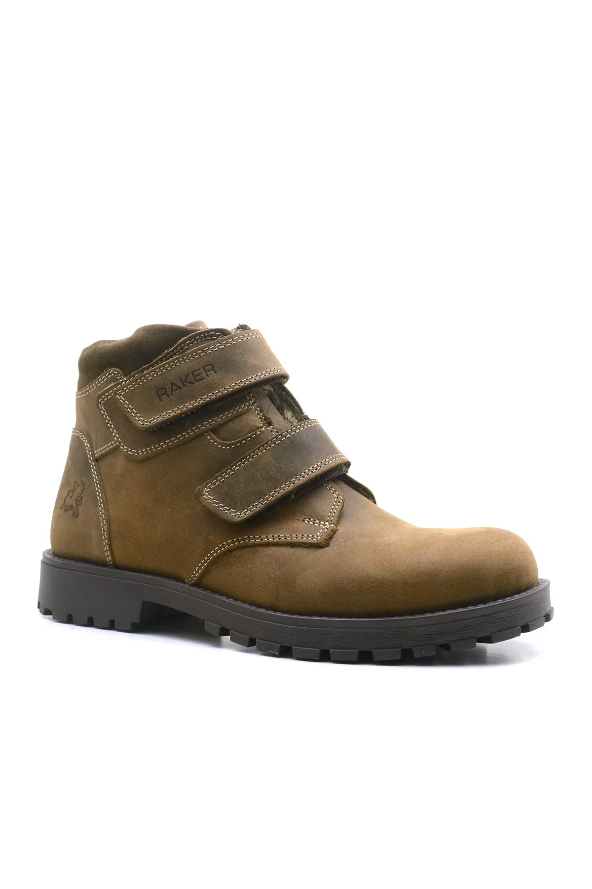 Sentor Hakiki Deri Kum Rengi Kürklü Cırtlı Çocuk Bot