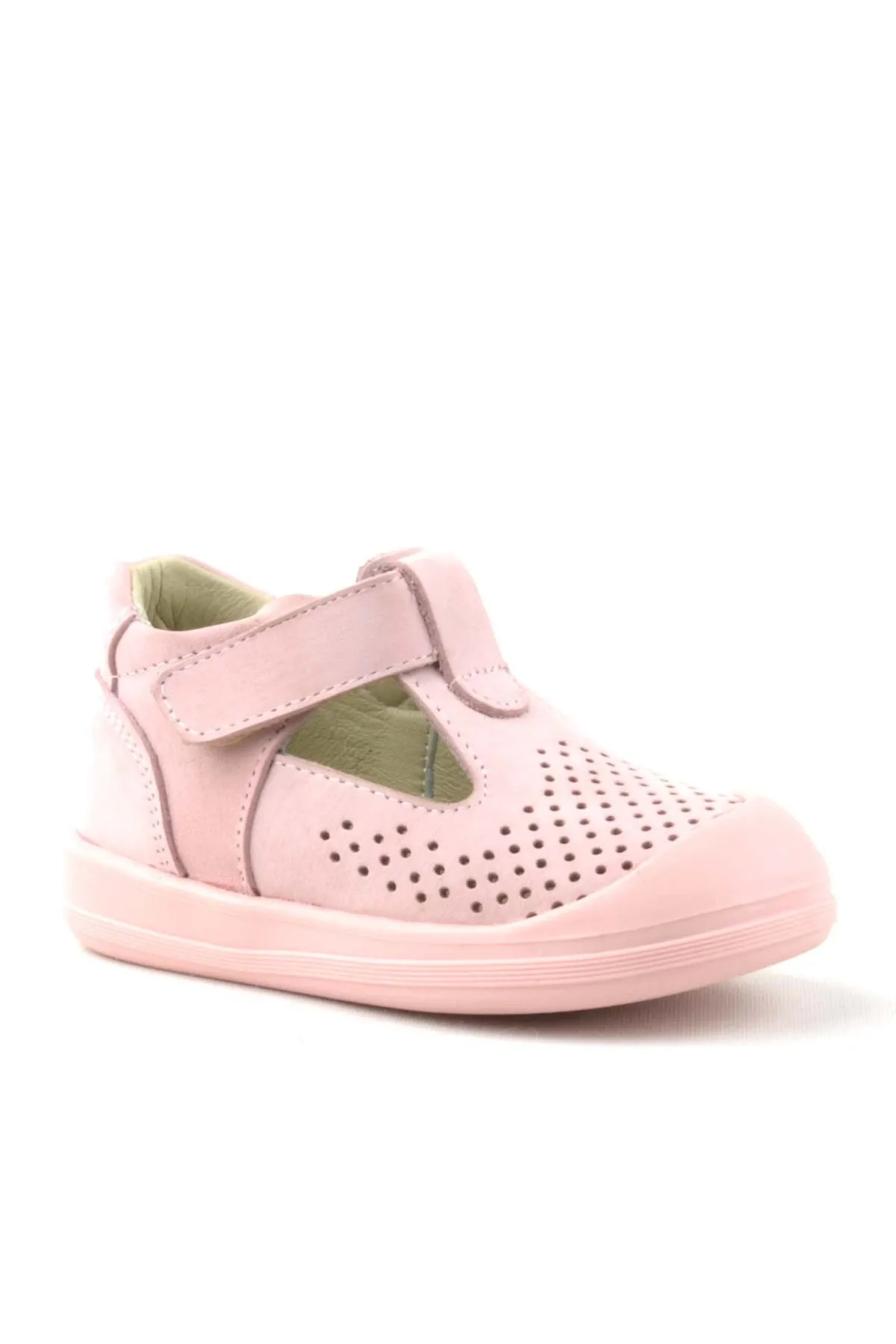 Shaun Hakiki Deri Pembe Cırtlı Anatomik Bebek Sandalet