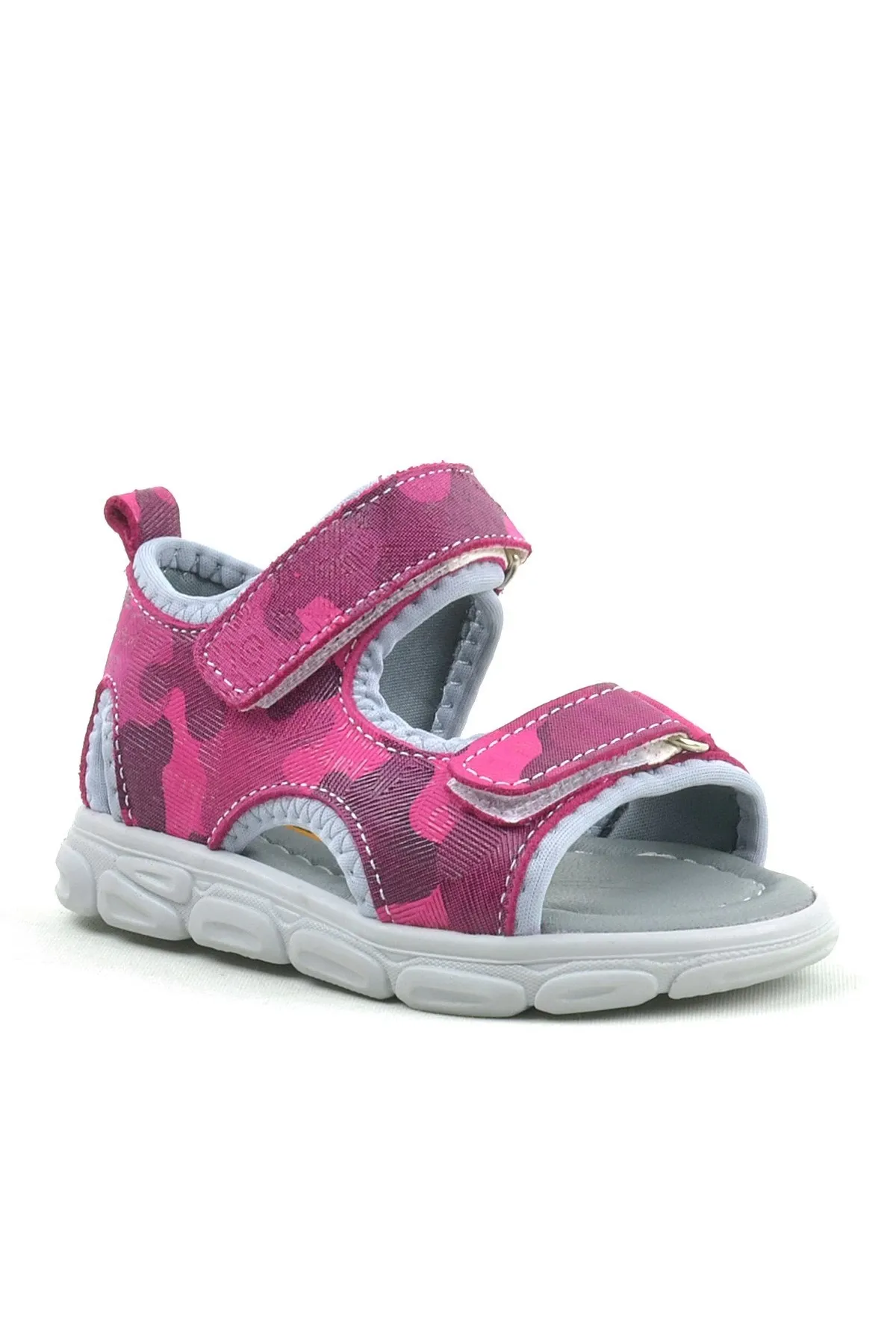 Wisps Hakiki Deri Pembe Kamuflaj Bebek Sandalet