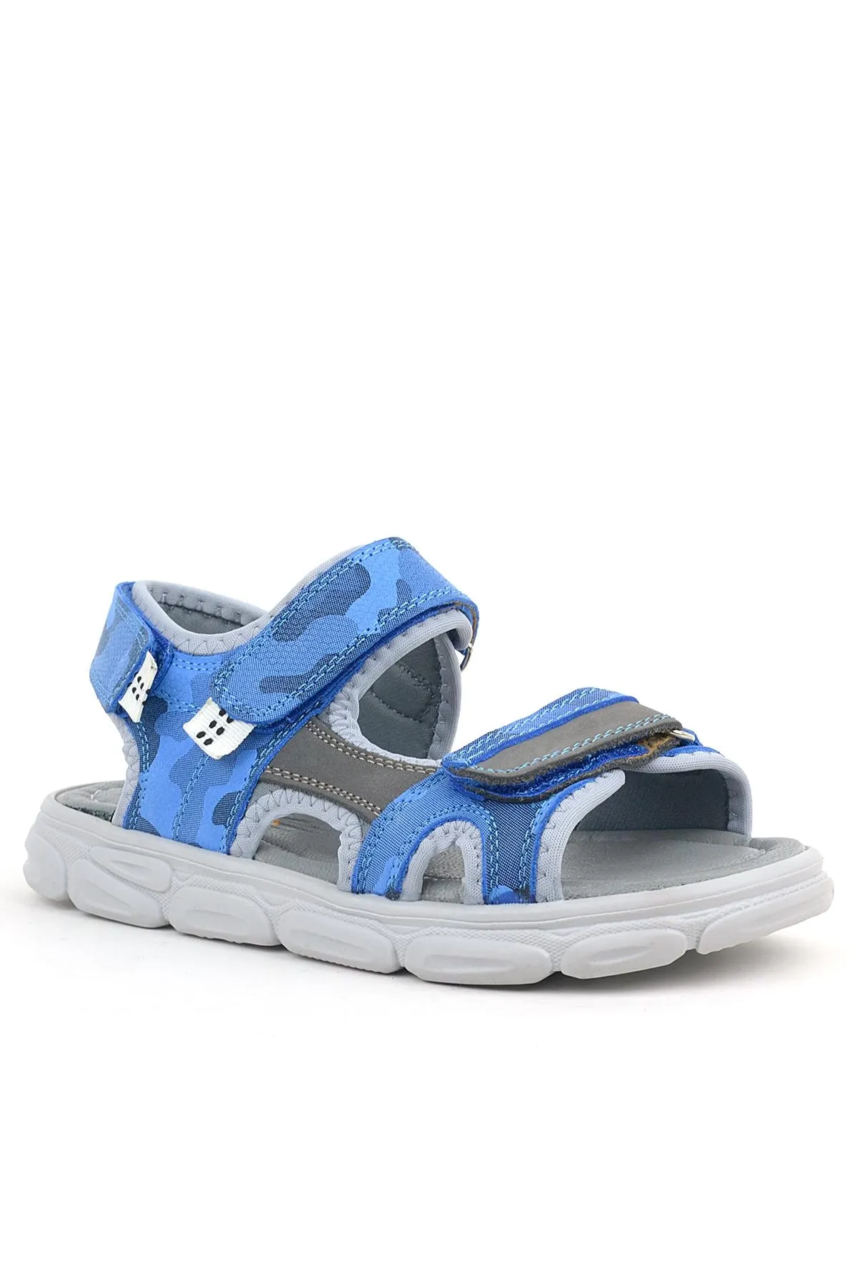 Wisps Hakiki Deri Saks Mavi Çocuk Sandalet Ayakkabı