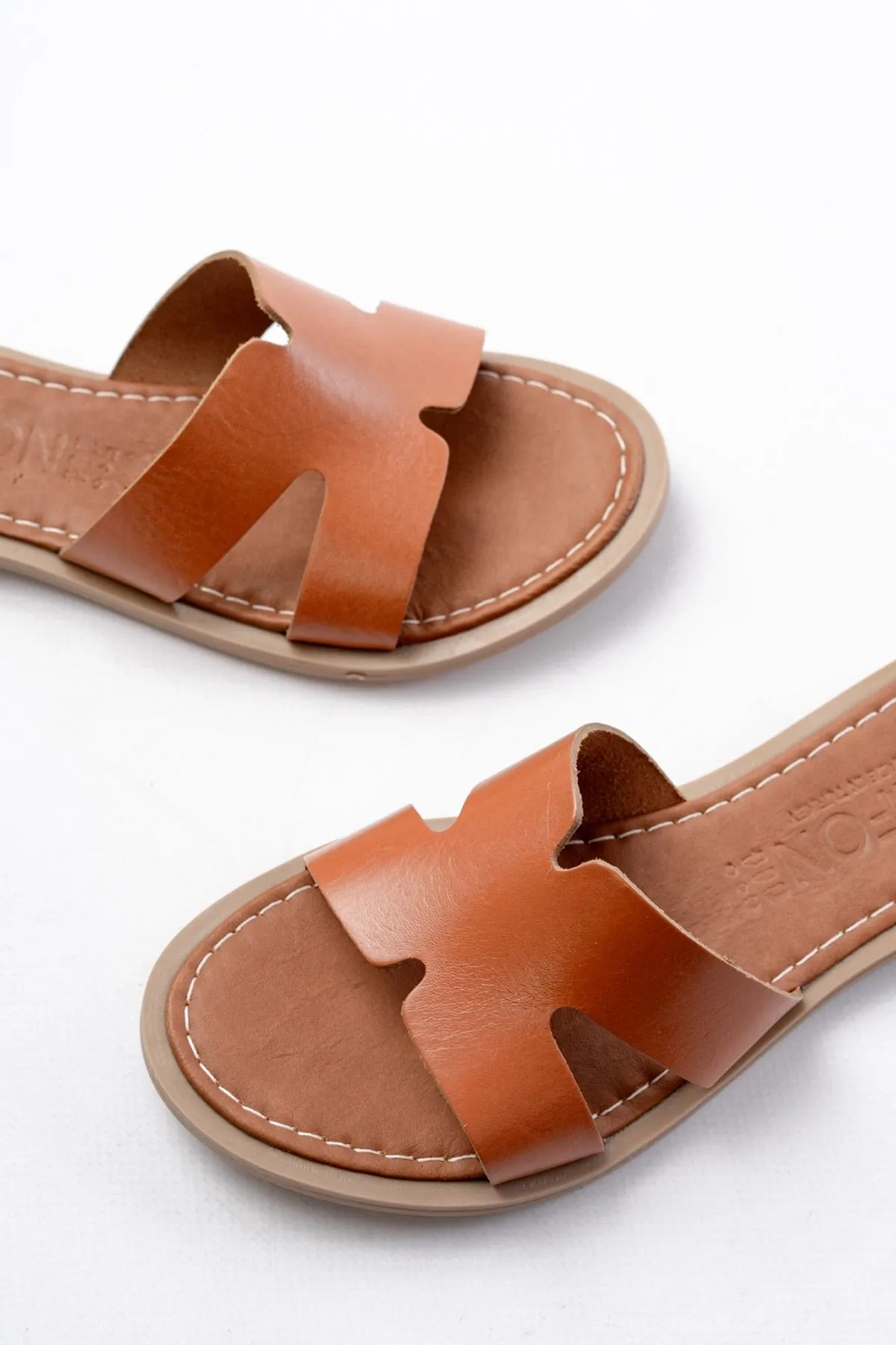 169-6100 Taba Ortopedik Hakiki Deri Kadın Terlik