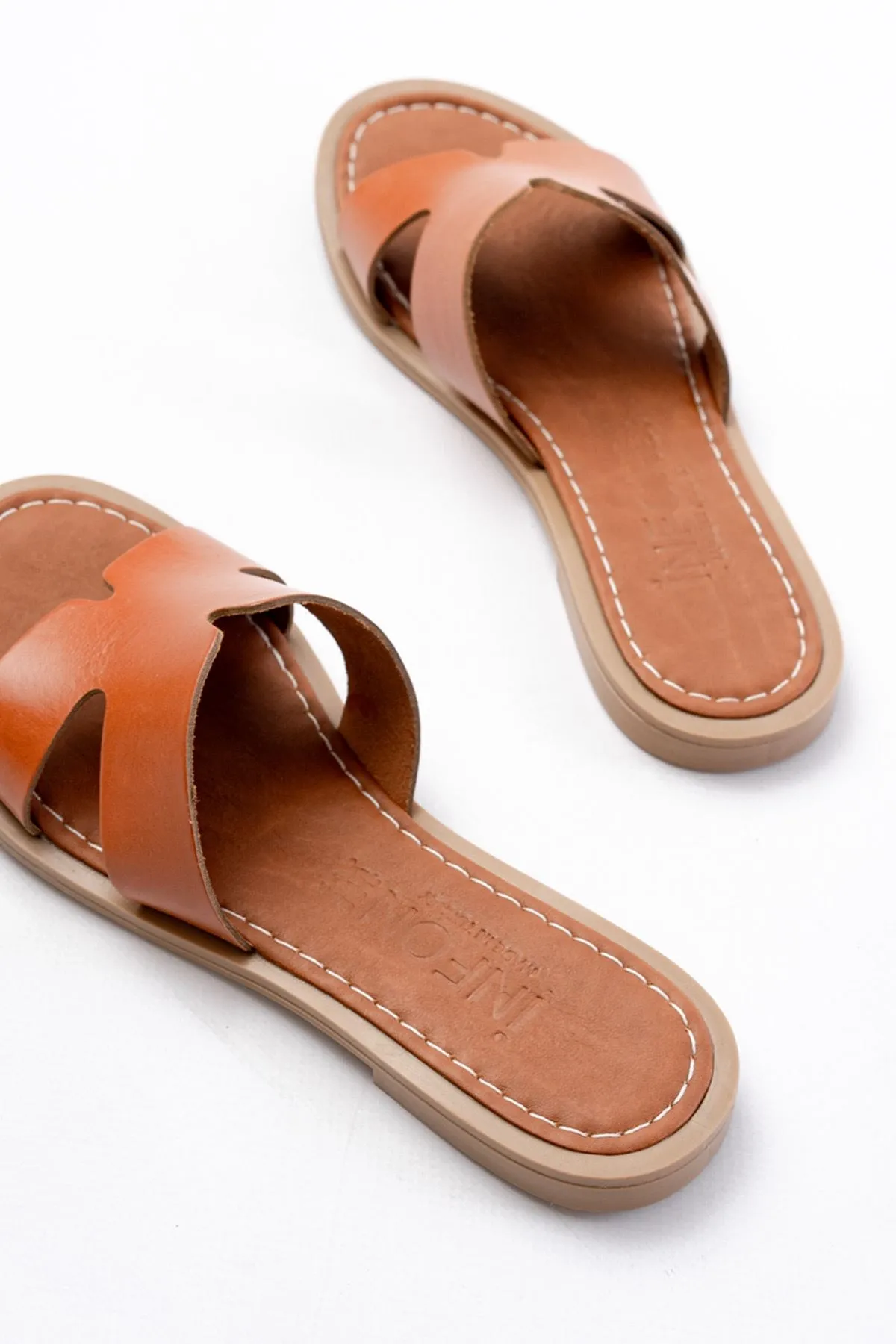 169-6100 Taba Ortopedik Hakiki Deri Kadın Terlik