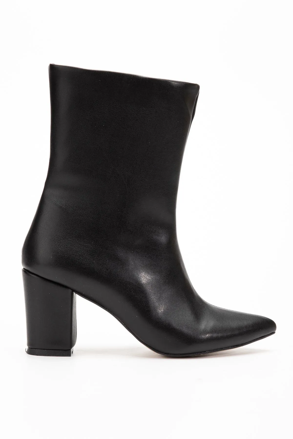 4805 Siyah  Yüksek Kalın Topuklu Günlük Kadın Bot