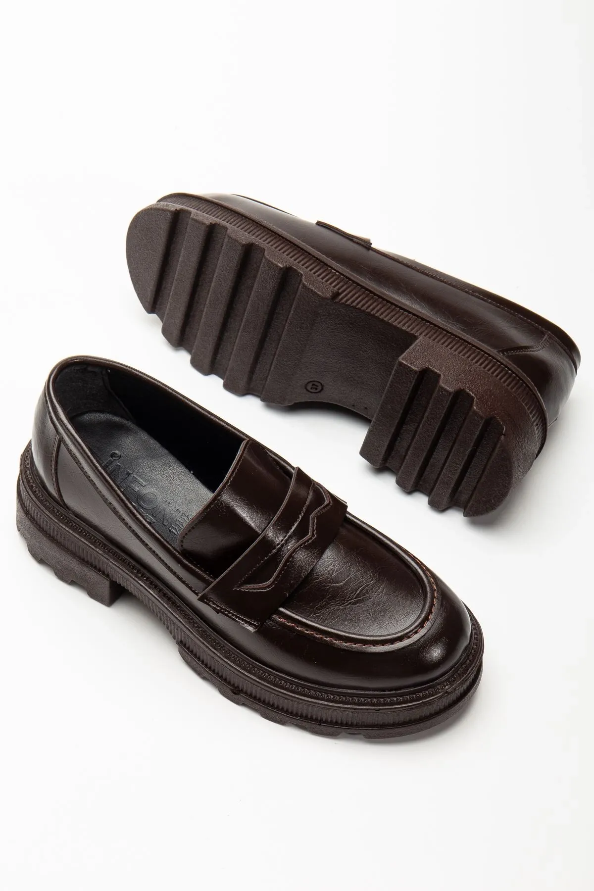 746-759 Kahve Yanki Yüksek Tabanlı Loafer Ayakkabı