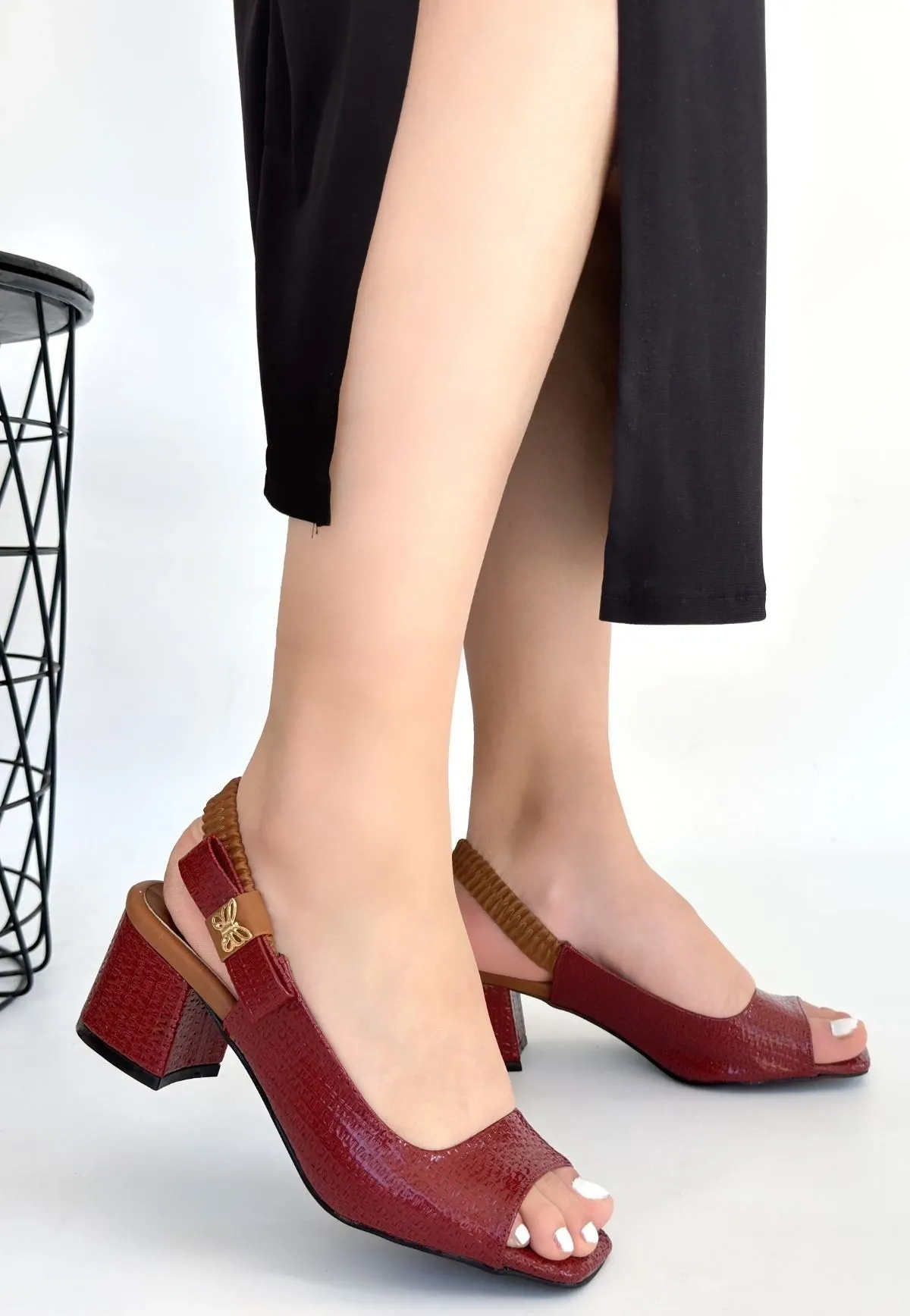 Alessi Bordo  Rugan Topuklu Ayakkabı