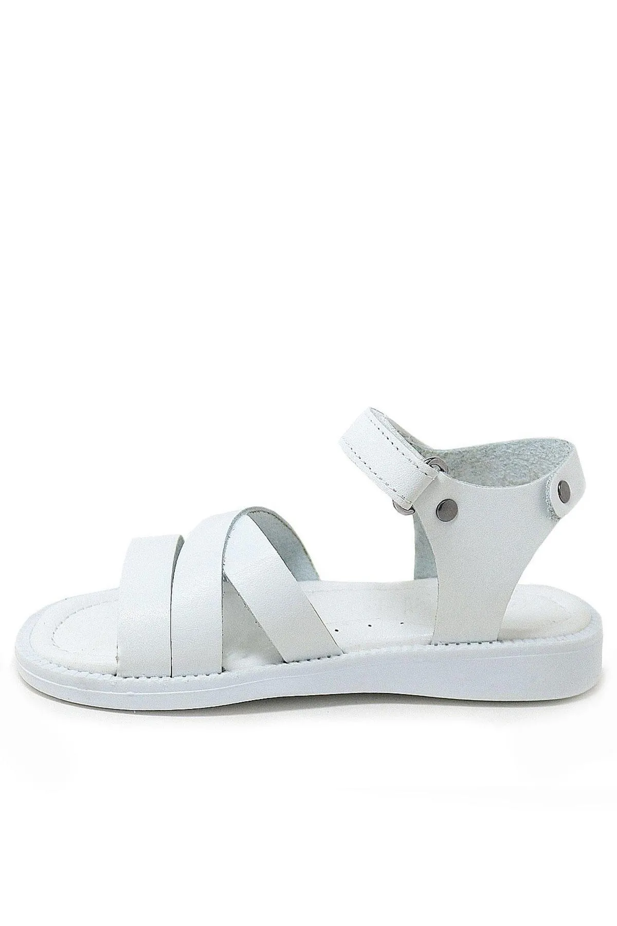 Artico Alexia Hakiki Deri Vaketa Beyaz Kız Çocuk Bebek Sandalet