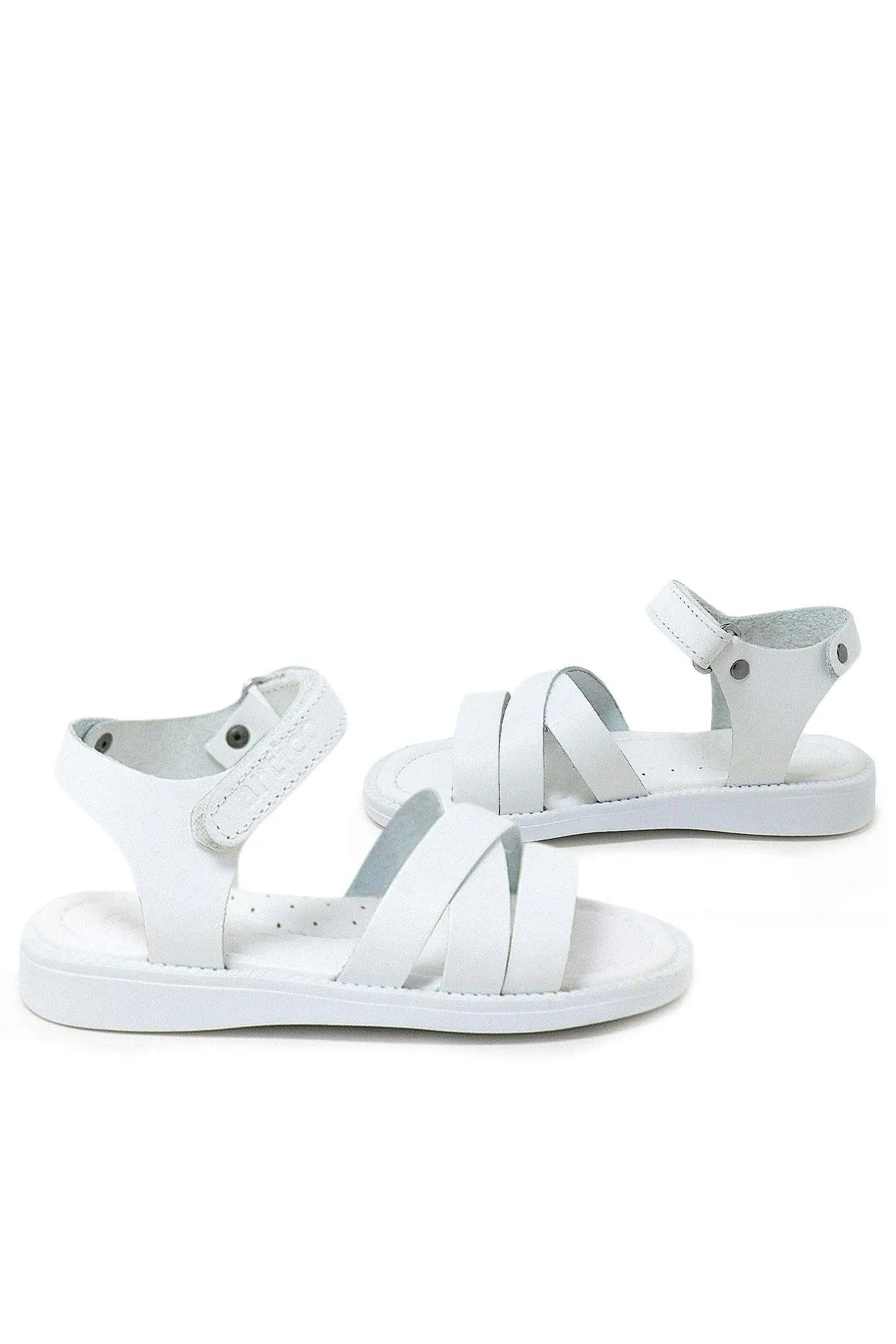 Artico Alexia Hakiki Deri Vaketa Beyaz Kız Çocuk Bebek Sandalet