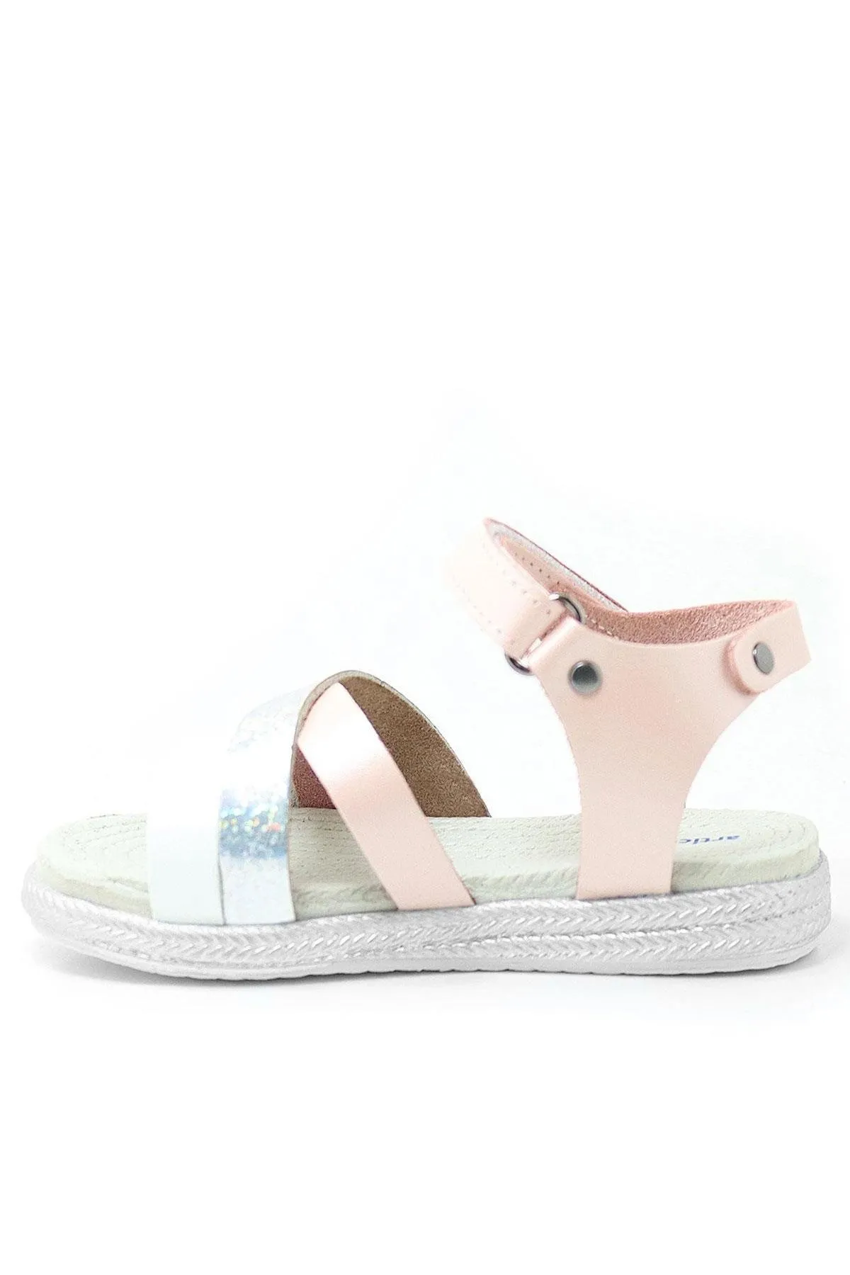 Artico Alexia Hakiki Deri Vaketa Pembe Kız Bebek Sandalet