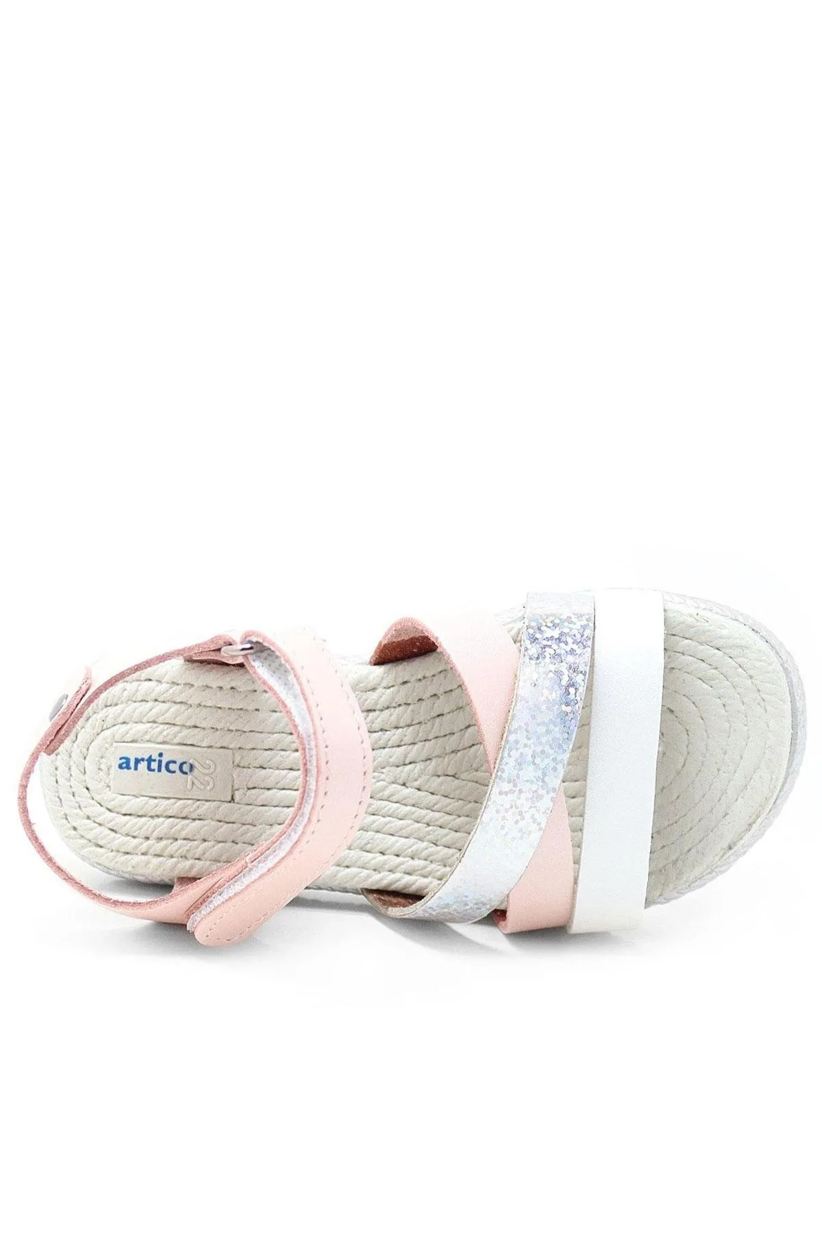 Artico Alexia Hakiki Deri Vaketa Pembe Kız Bebek Sandalet