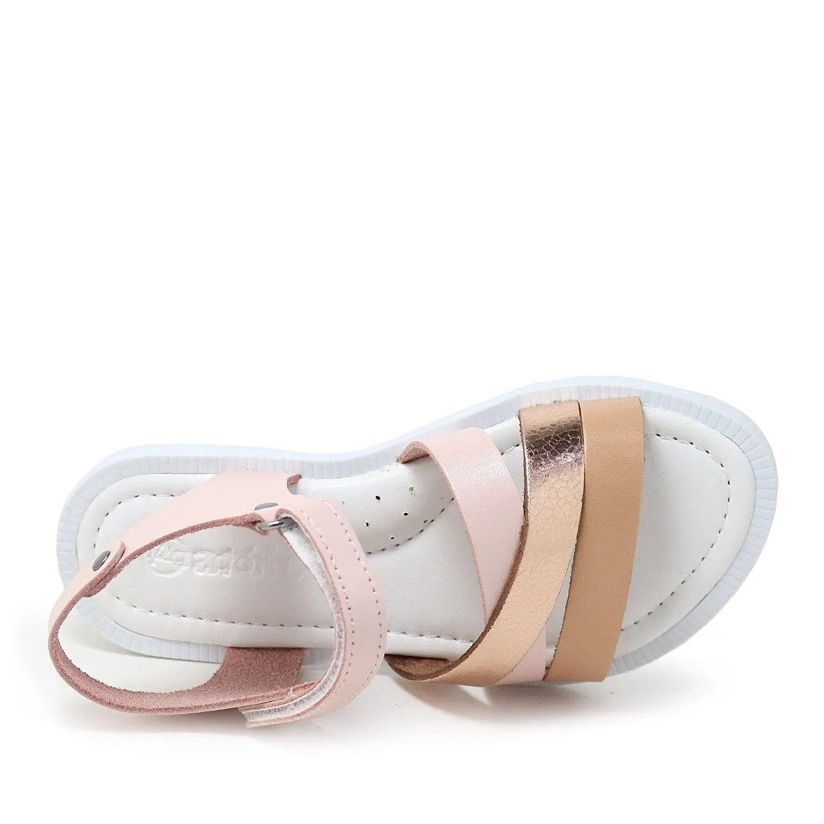 Artico Alexia Hakiki Deri Vaketa Pudra Pembe Kız Çocuk Sandalet