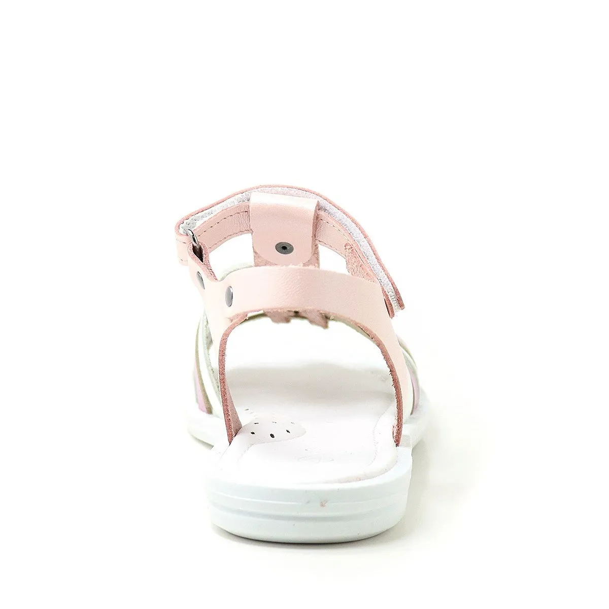 Artico Bellini Hakiki Deri Vaketa Pudra Pembe Kız Çocuk Sandalet