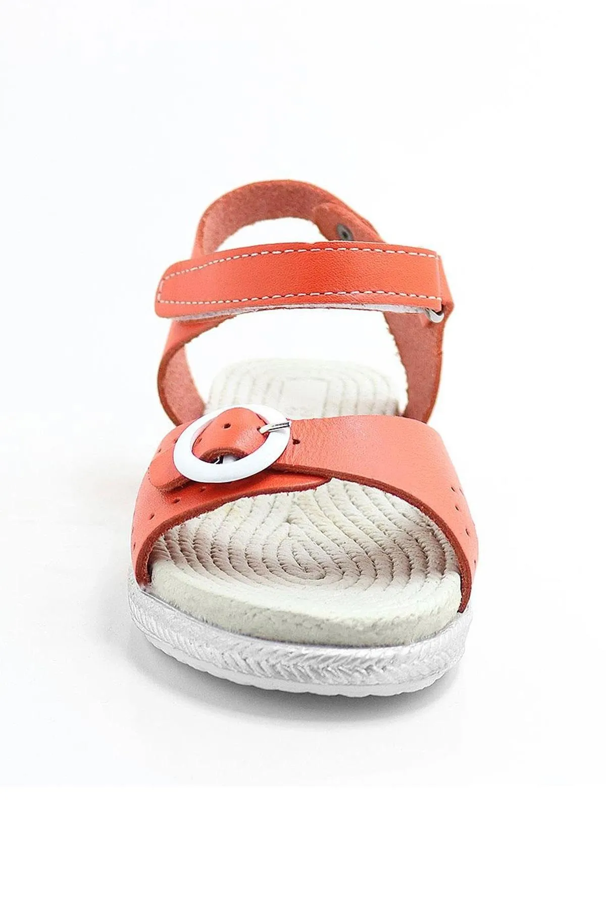 Artico Cariny Hakiki Deri Turuncu Kız Bebek Çocuk Sandalet