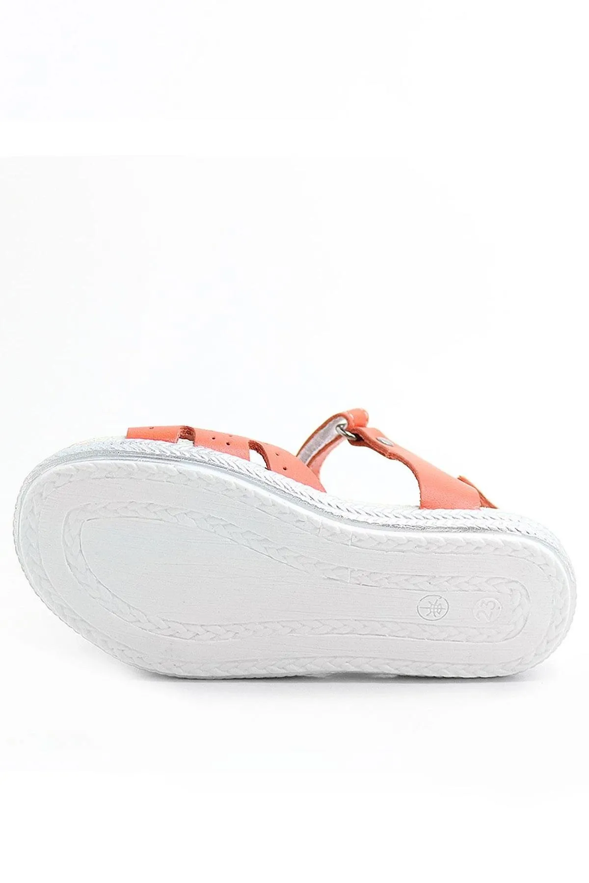 Artico Cariny Hakiki Deri Turuncu Kız Bebek Çocuk Sandalet