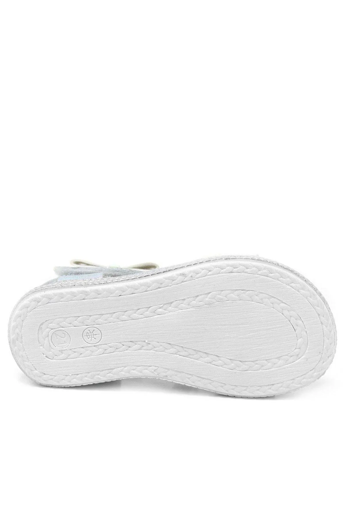 Artico Elenis Hakiki Deri Gümüş Kız Bebek Sandalet